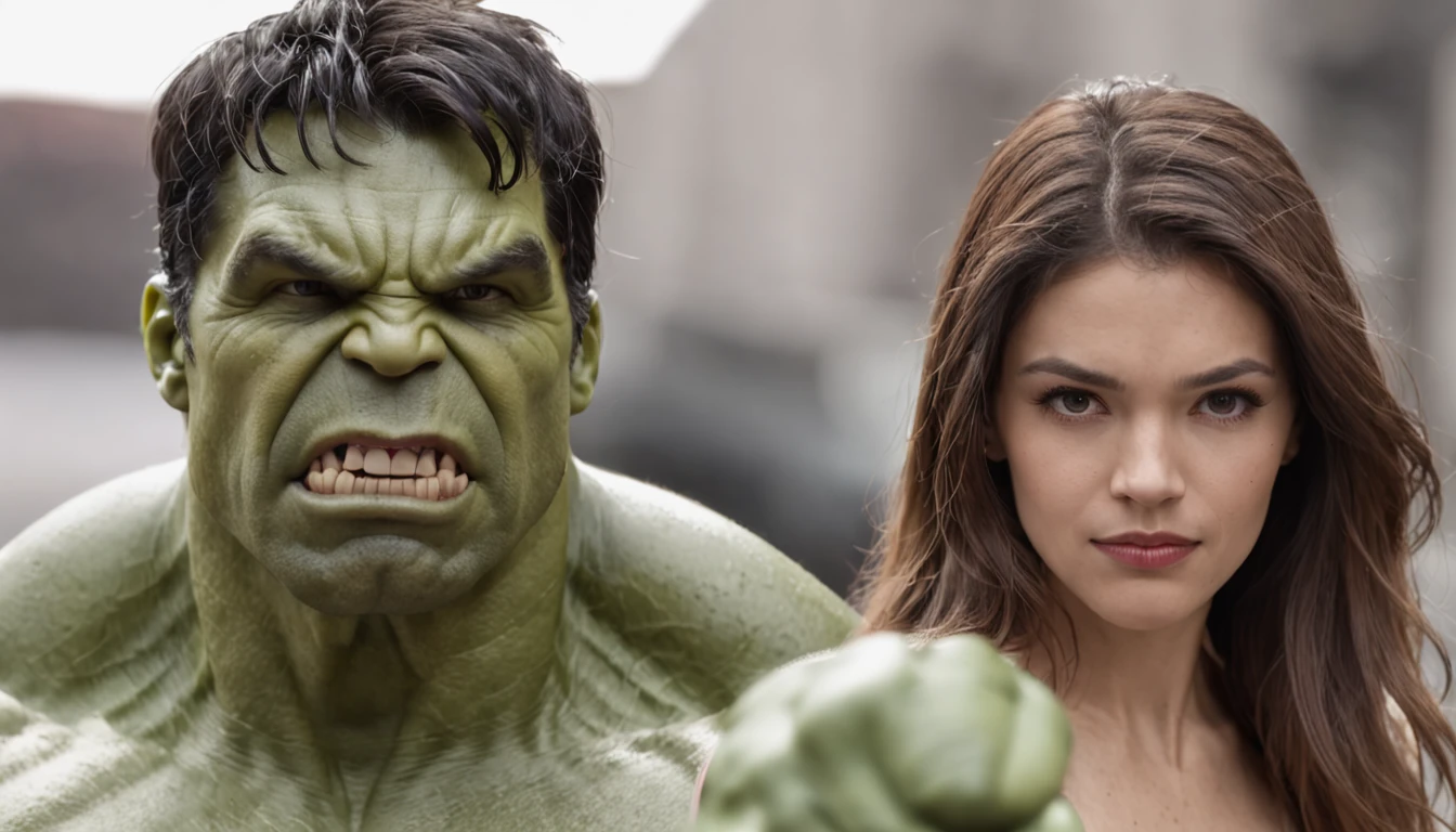 Garoto Hulk, with her parents the Incredible Hulk and Wonder Woman.