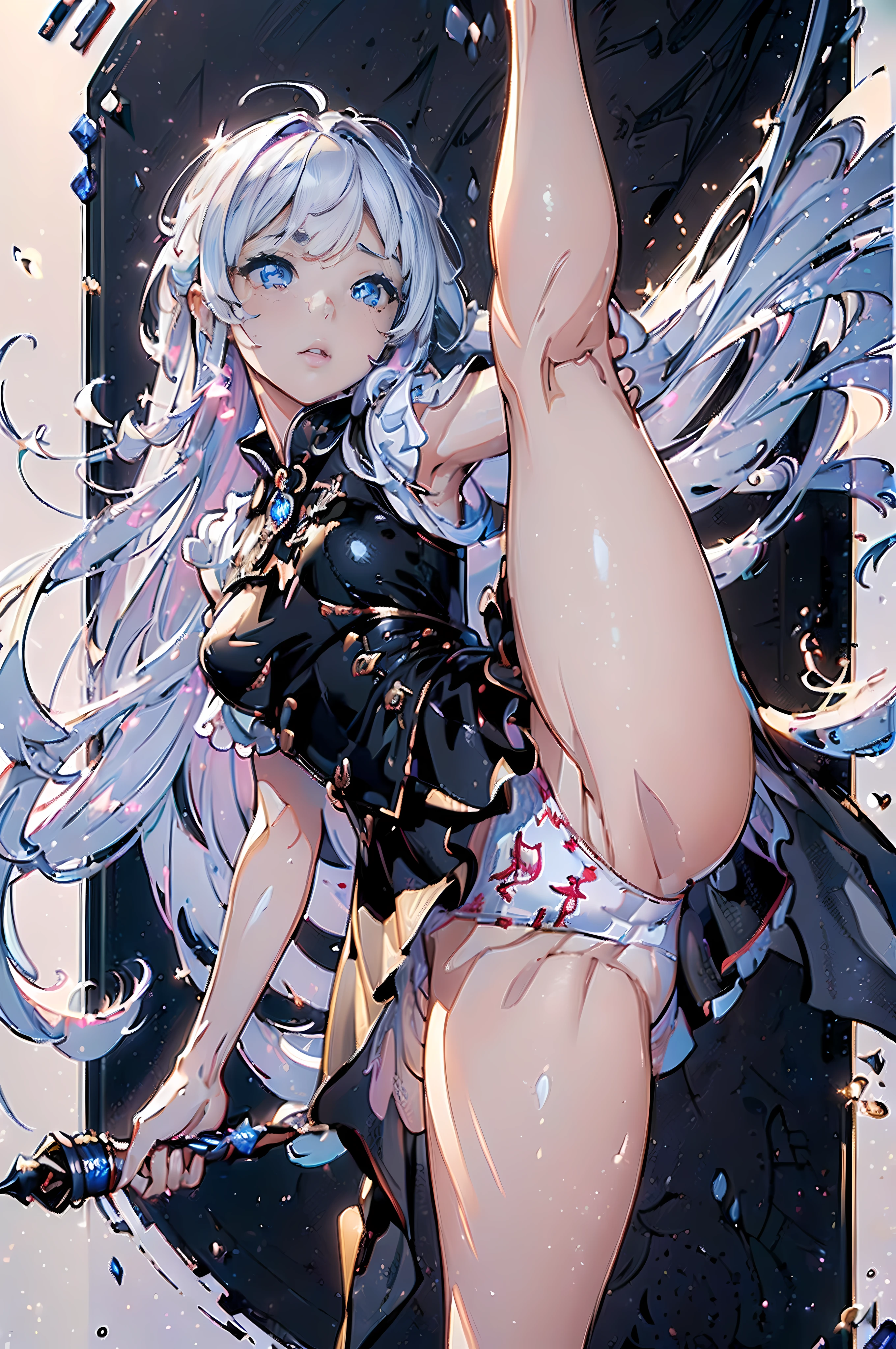 (((master piece))),(hyper quality::1.5), Hyper Detailed,Perfect Drawing 3D,8K Illustration、(((clearface)))、1 persons、adult lady、Beautiful skins、Lustrous hair、Beautiful skins、Outrage、Hi-Res、Luxury underwear、Beautiful clothing、Beautiful panties、(((Detailed drawing)))、Perfect Beautiful Girl、((Perfect Photo))、((emotional))、((Luxury))、spot light