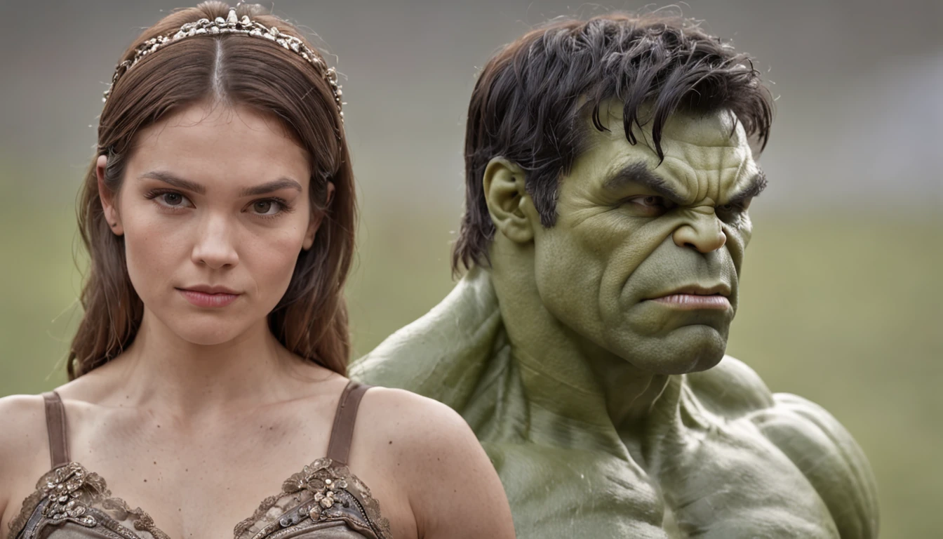 Garoto Hulk, with her parents the Incredible Hulk and Wonder Woman.
