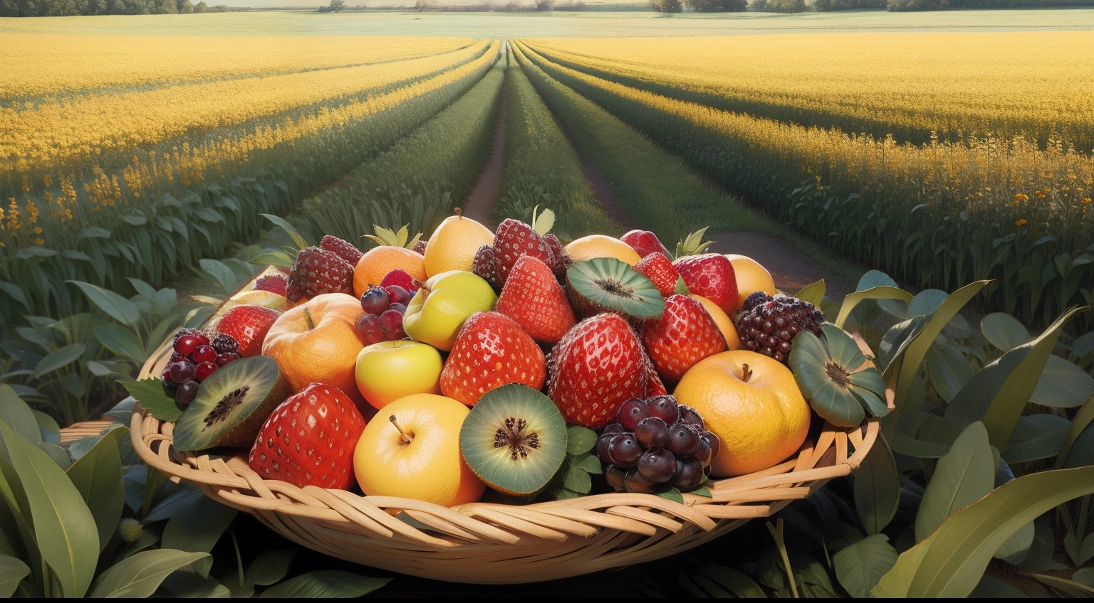 many fruits in a field