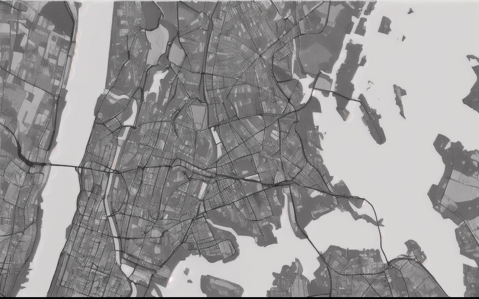 Un mapaa en blanco y negro de la ciudad de Nueva York con carreteras y calles, Cuadro de mapaas, Antecedentes detallados de Nueva York, callejero, Nyc, Mapa altamente detallado, Mapa detallado, Brooklyn, overview, vector detallado, mapa, Abrir callejeros, Nueva York, Amplia ciudad detallada en capas, Manhattan, Nuevo, con, Map cartographic art, Nueva York moderna, TopView Mapa