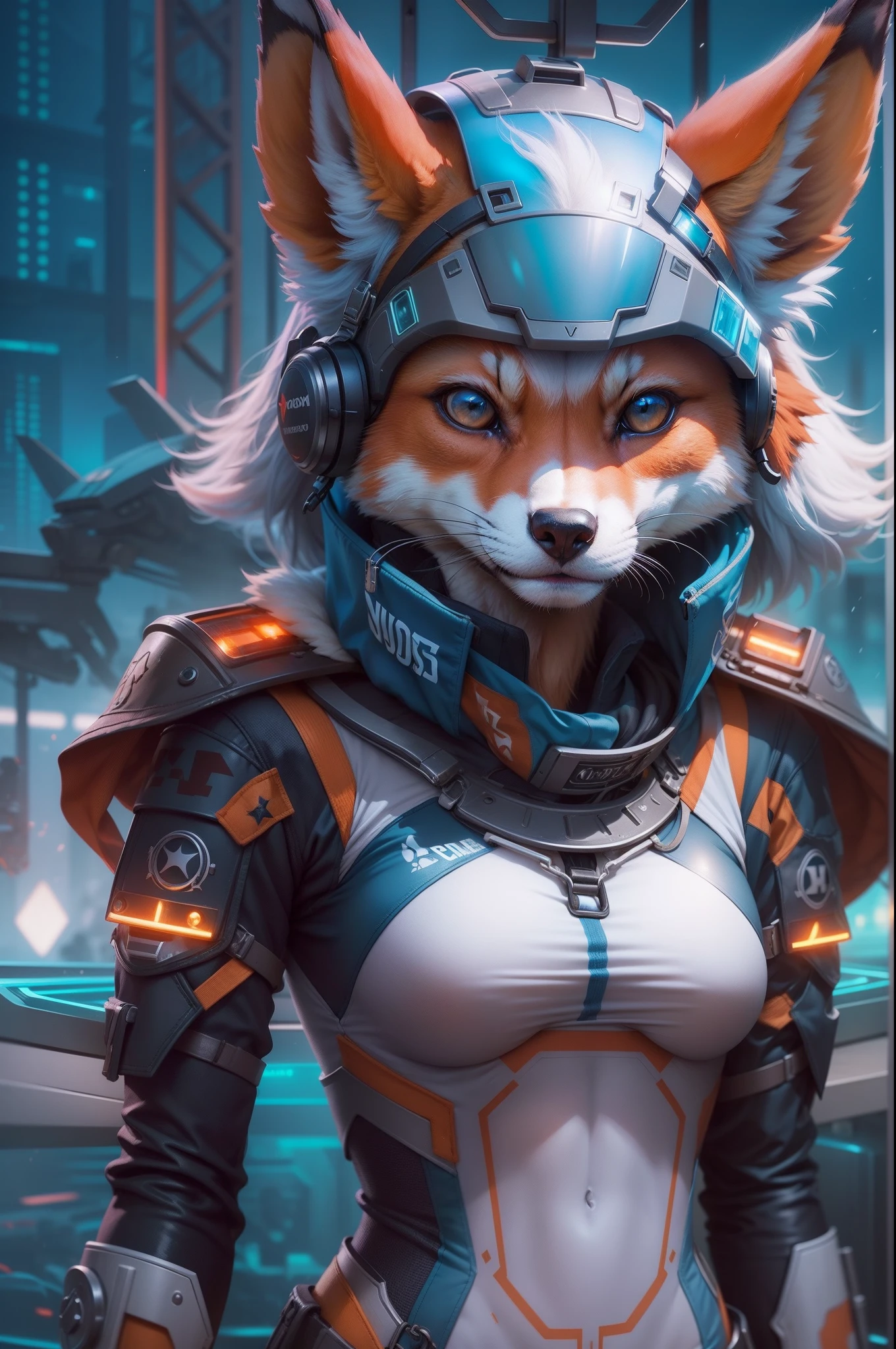 by kenket, by totesfleisch8, (by thebigslick, by silverfox5213:0.8), (by syuro:0.2), (by qupostuv35:1.2), (hi res), ((masterpiece)), ((best quality)), illustration, furry, skunk, animal ears, body fur, 1girl, solo, ((short white and pink hair)), *//*, purple eye, *//*, looking at viewer, smile, skunk girl, ((female)), ((small breasts)), young adult, full body, (female space soldier, wearing black and gold spacesuits, space helmet), outdoors, (looking at advanced alien cyberpunk cities), toned body, (sci-fi), (mountains: 1.1), (desert), (spaceship in the sky: 0.8), lofi, furry anthropomorphic skunk, furry skunk nose, skunk tail, ((black fur)),
