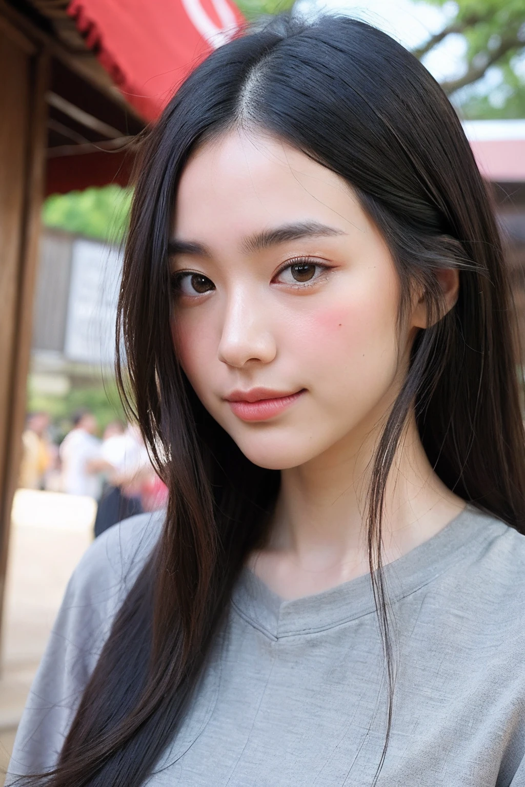 (extra detailed body、extra detailed face、best qualtiy:1.2)、femele、looking at the viewers、(Okesa Festival)、(Koenji Temple:1.4)