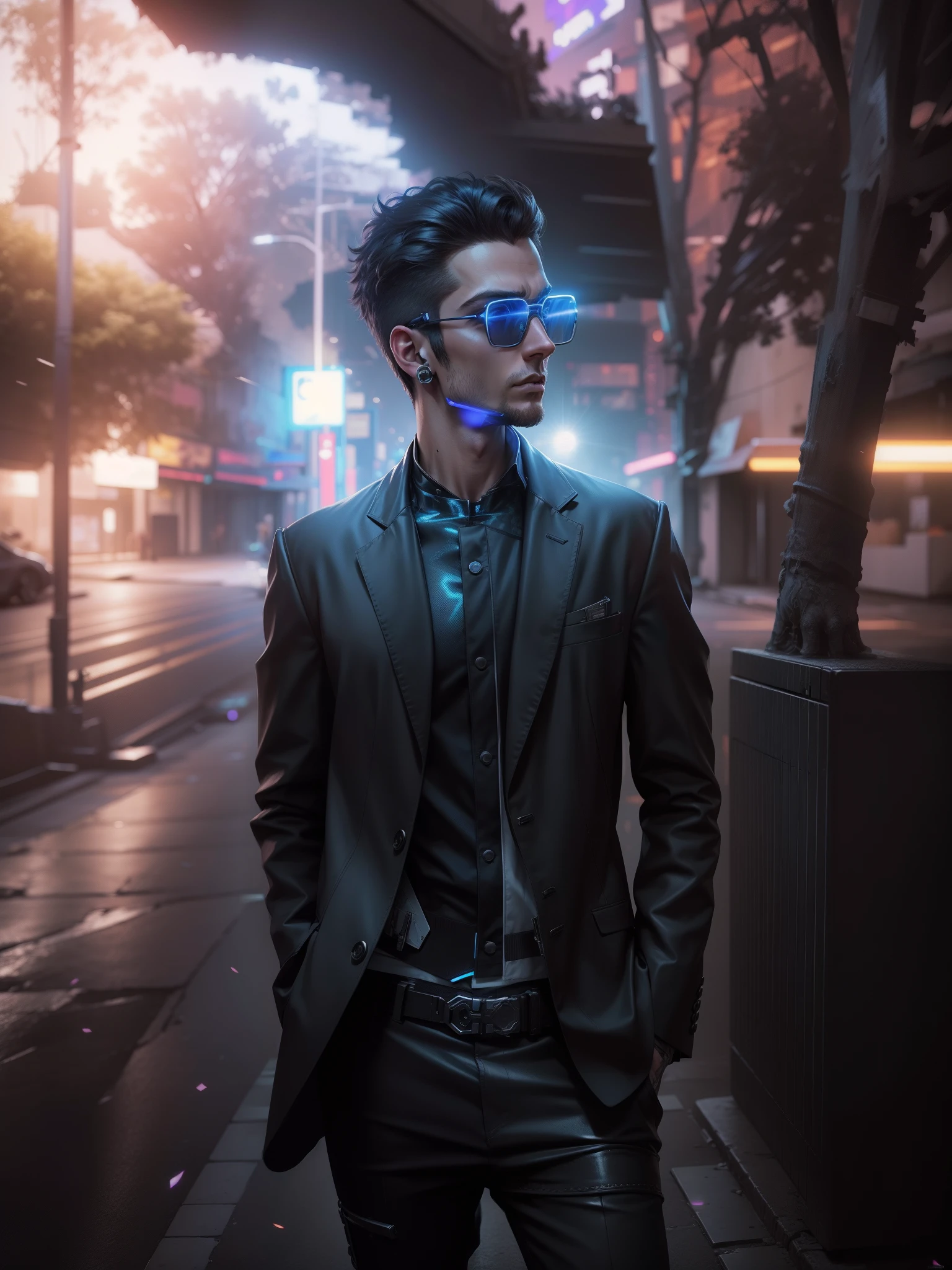 Change background , cyberpunk, handsome, realistic face, 8k, ultra realistic boy