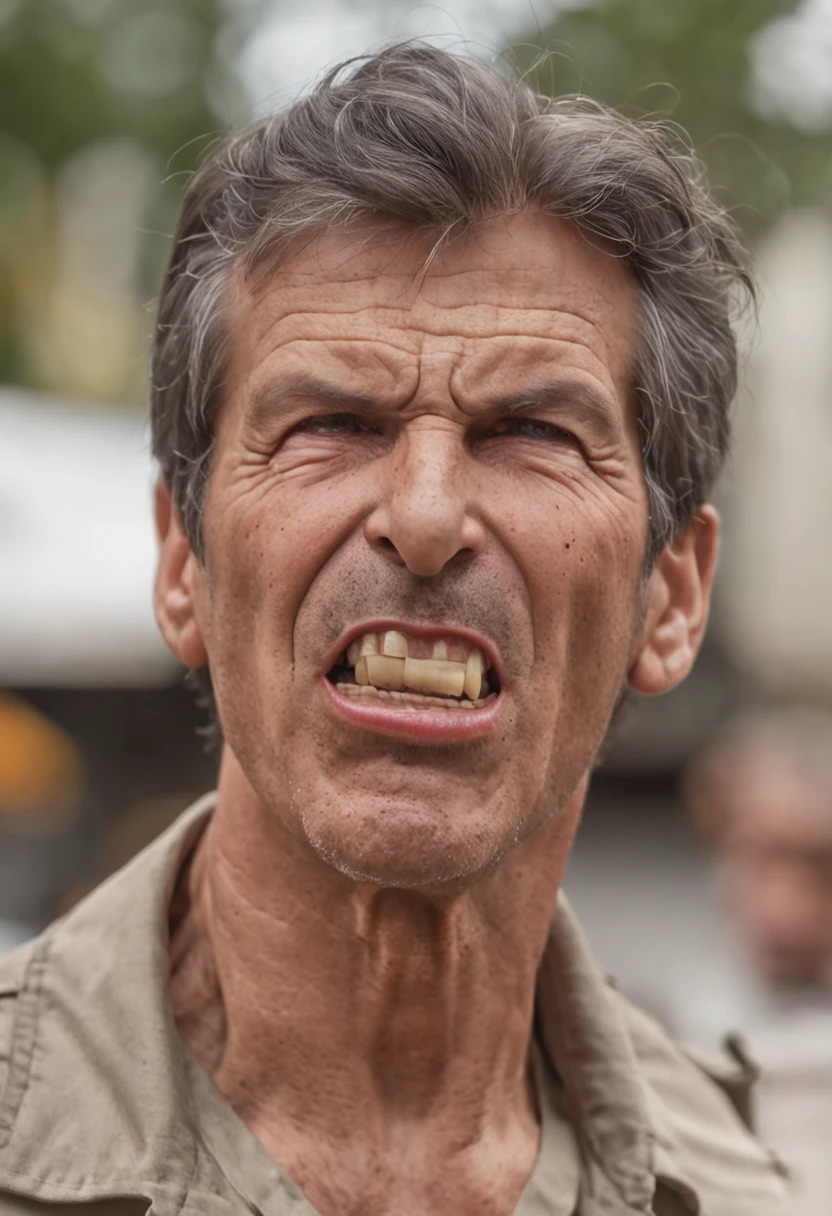 angry expression, HOMEM ZANGADO, HOMEM MAU HUMORADO, BEHIND A FAST FOOD COUNTER
