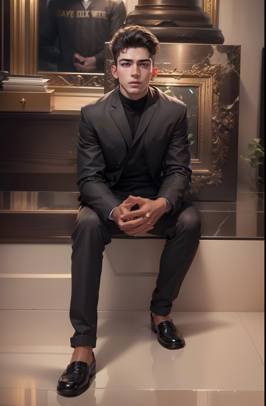 Make this boy very Good looking and Very Handsome , very realistic face, ultra realistic, same clothes, original face
