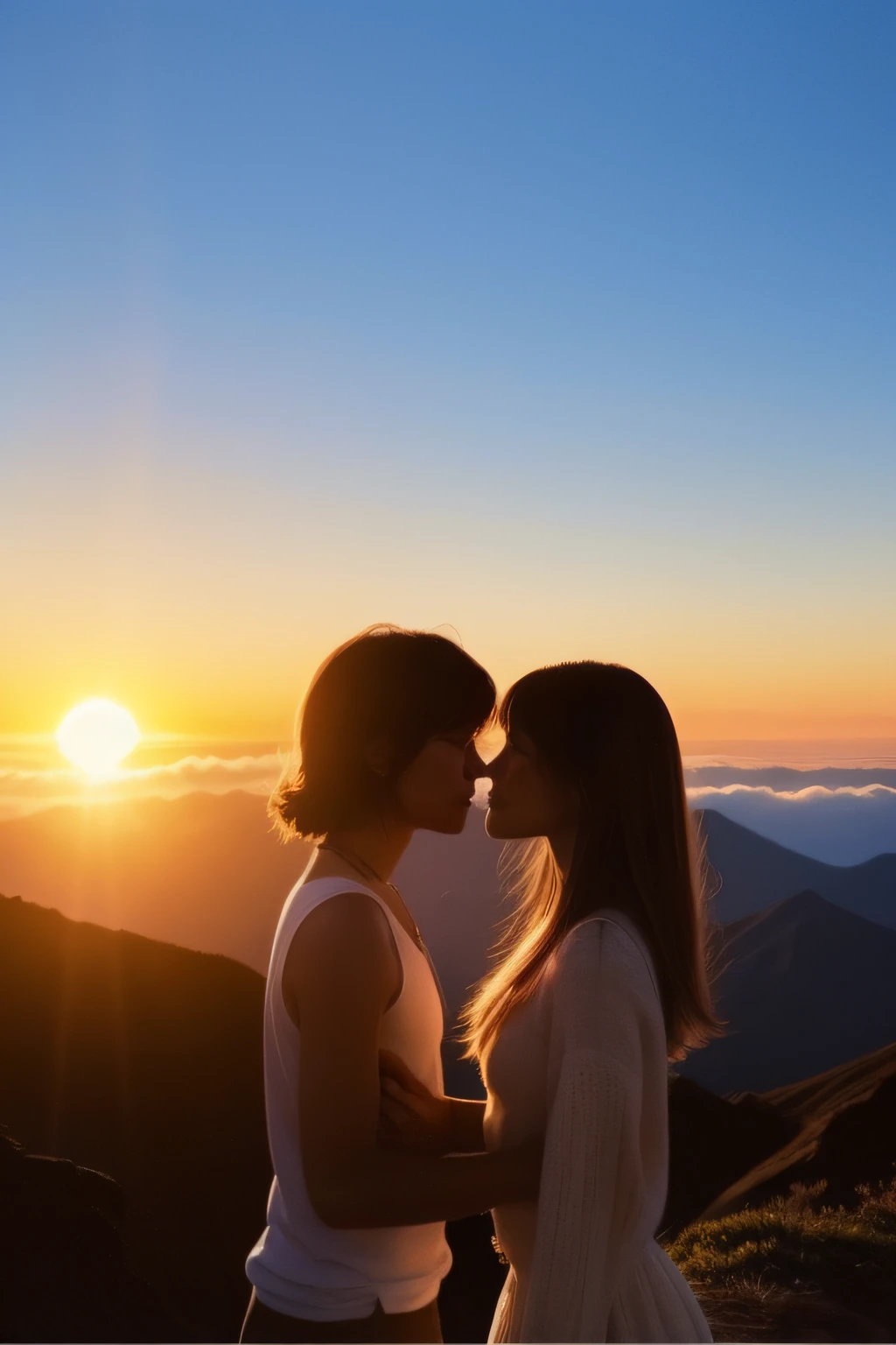 Boundless Love、Summit of Mt、the morning sun、Japan Woman、年轻、masterpiece、