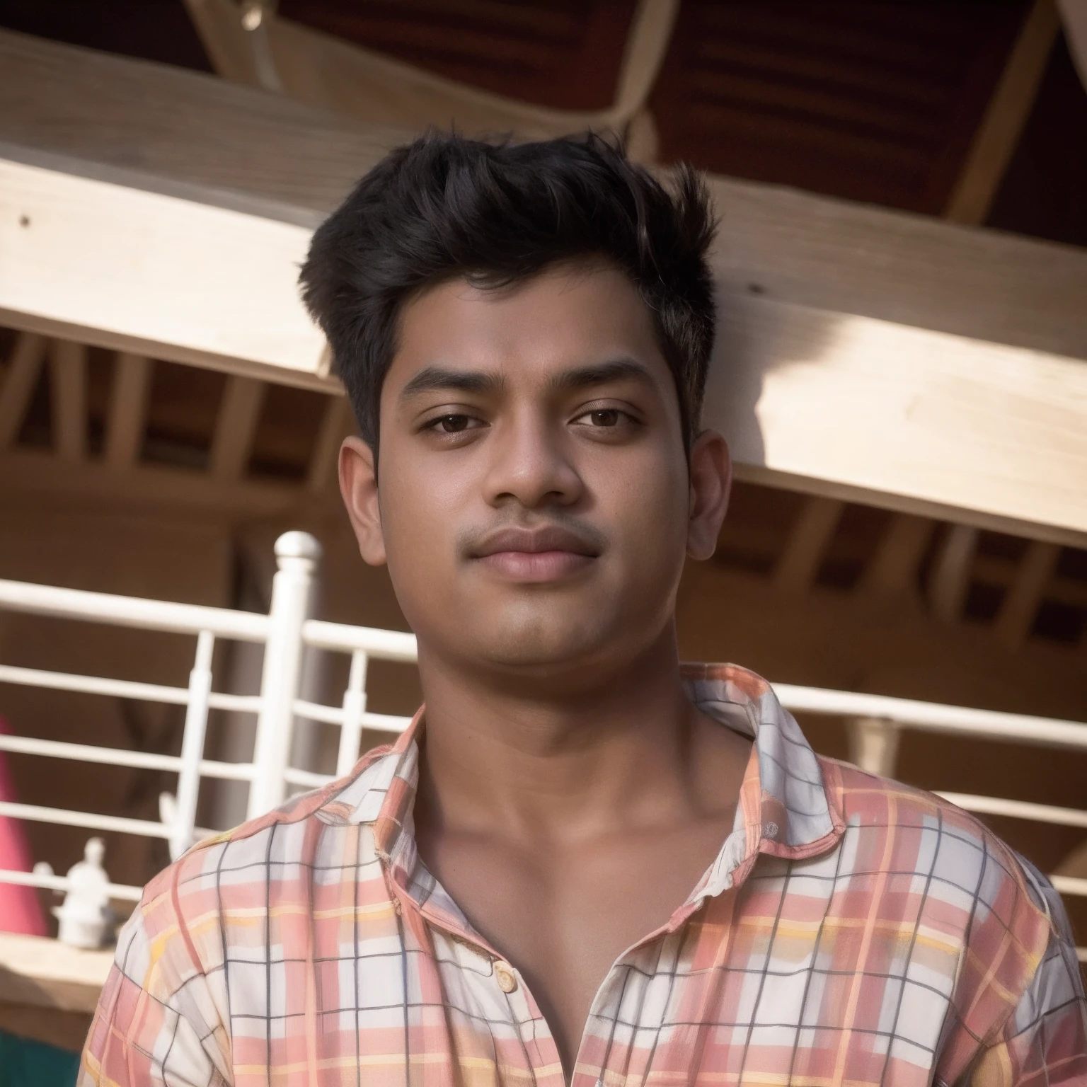 there is a boy that is standing in front of a fence, jayison devadas, taken with canon 8 0 d, taken with sony a7r camera, taken with canon eos 5 d mark iv, taken with sony alpha 9, vastayan, with accurate face, clean image, vinayak, candid picture, photo taken with sony a7r camera futuristic background with fairness realistic face