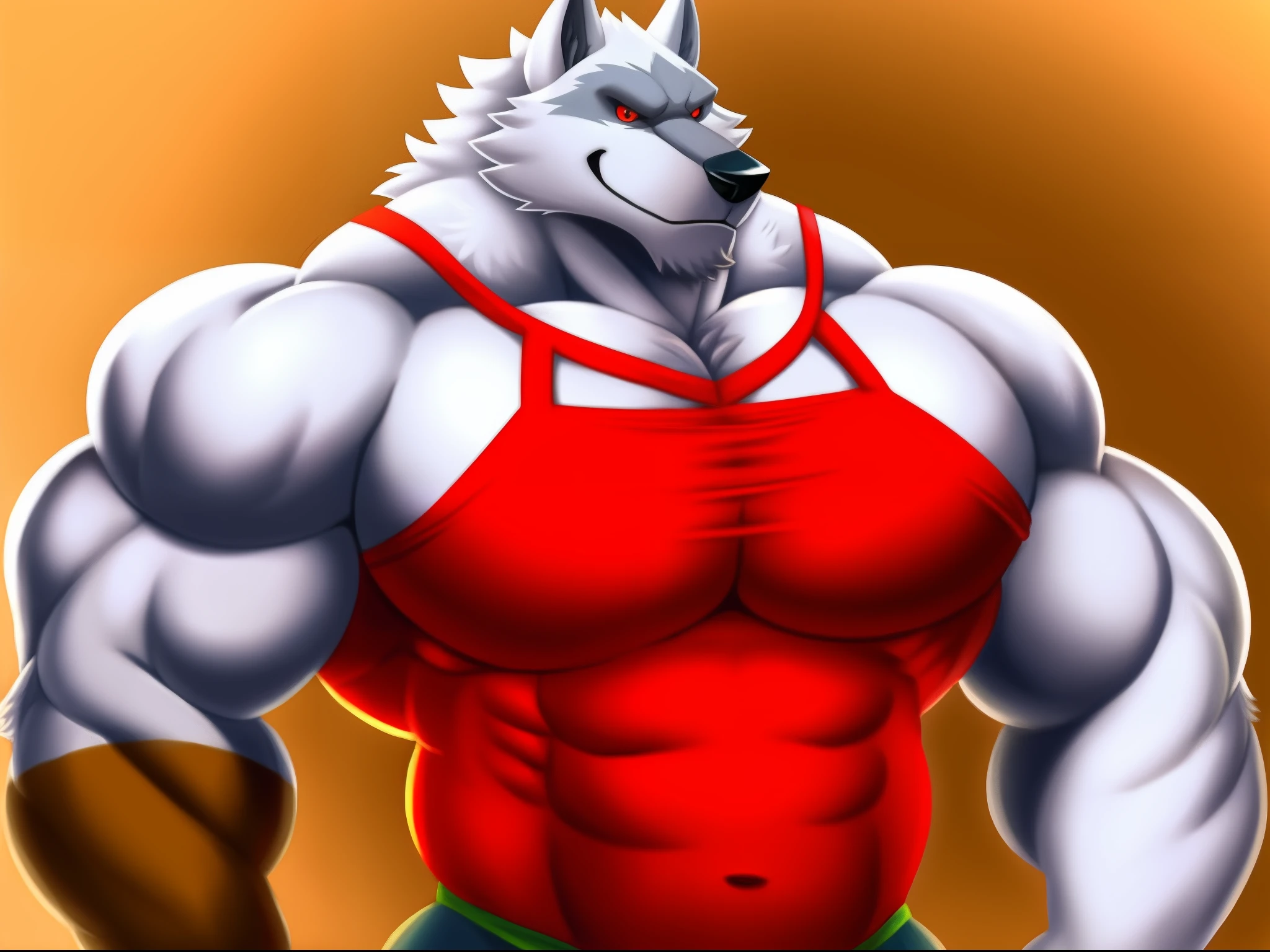 imagem de estilo de um homem com um corpo semelhante a um lobo e uma camisa, lobisomem musculoso, peito fofo, musculoso! Branco, peito peludo, super buff e cool, Commission for High Res, Lobo Peludo, thick furry neck and fluff on his chest, corpo peludo, Arte peluda!!!, forte e imponente, thicc, musculoso!!!, corpo fofo, big muscle, large muscles, cenario de fundo praia, corpo todo molhado e um sol no ceu e com alguns banhistas