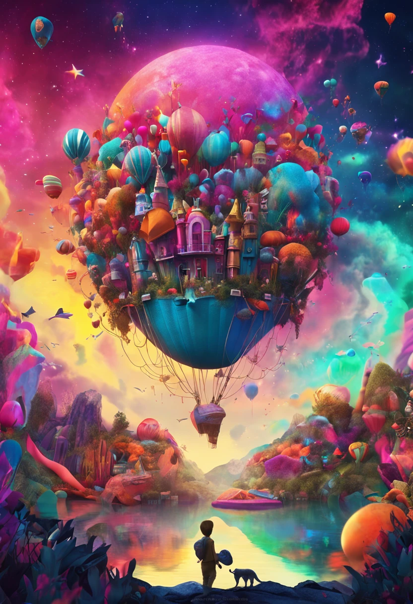 Fantasy technicolor dream world, Childs wildest wonderment imagination