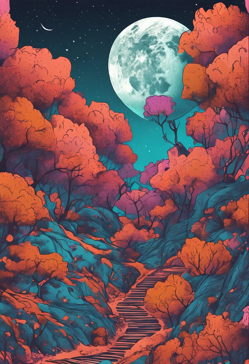 moon in the space