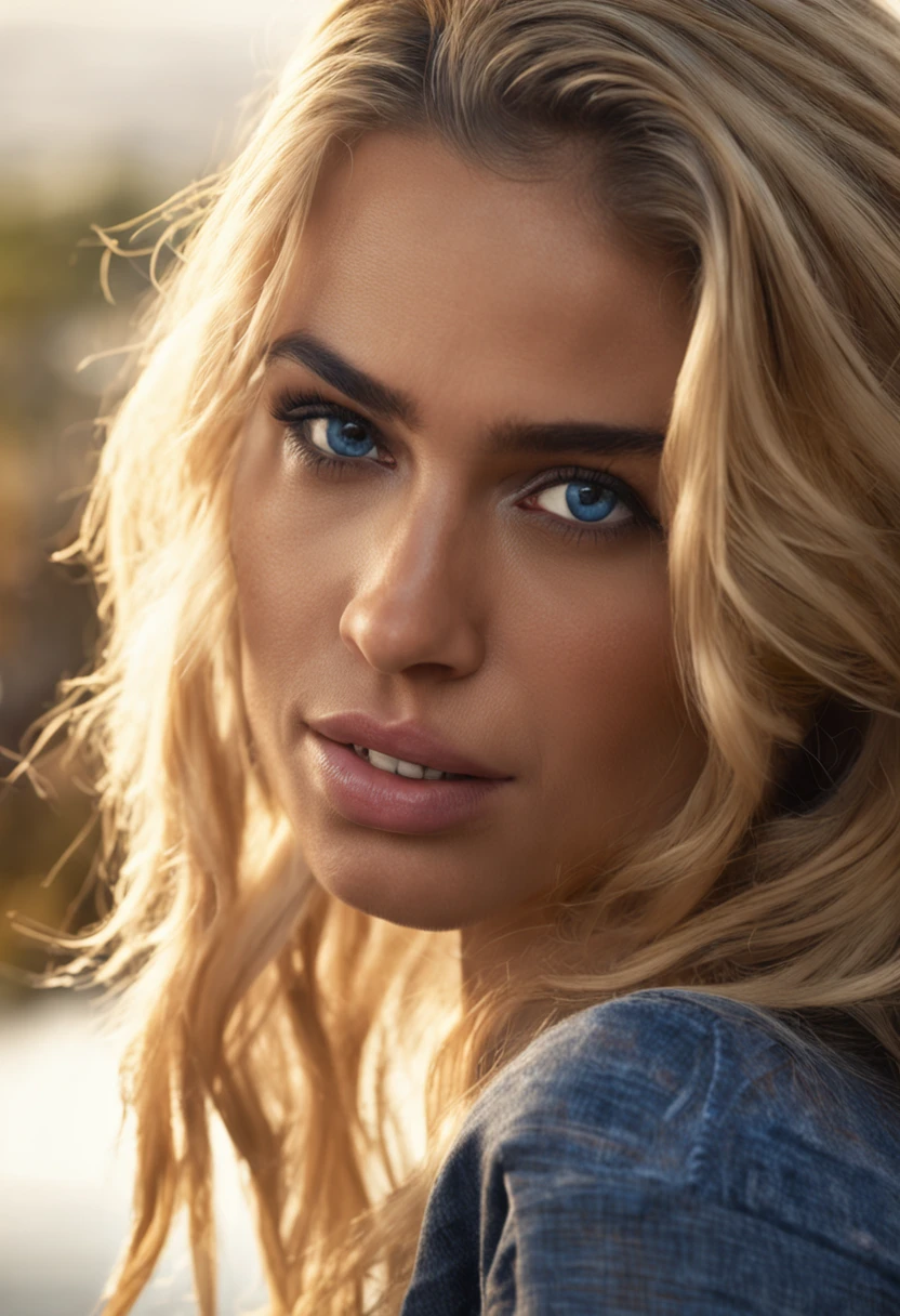 sexy chica rubia ojos azules full hd