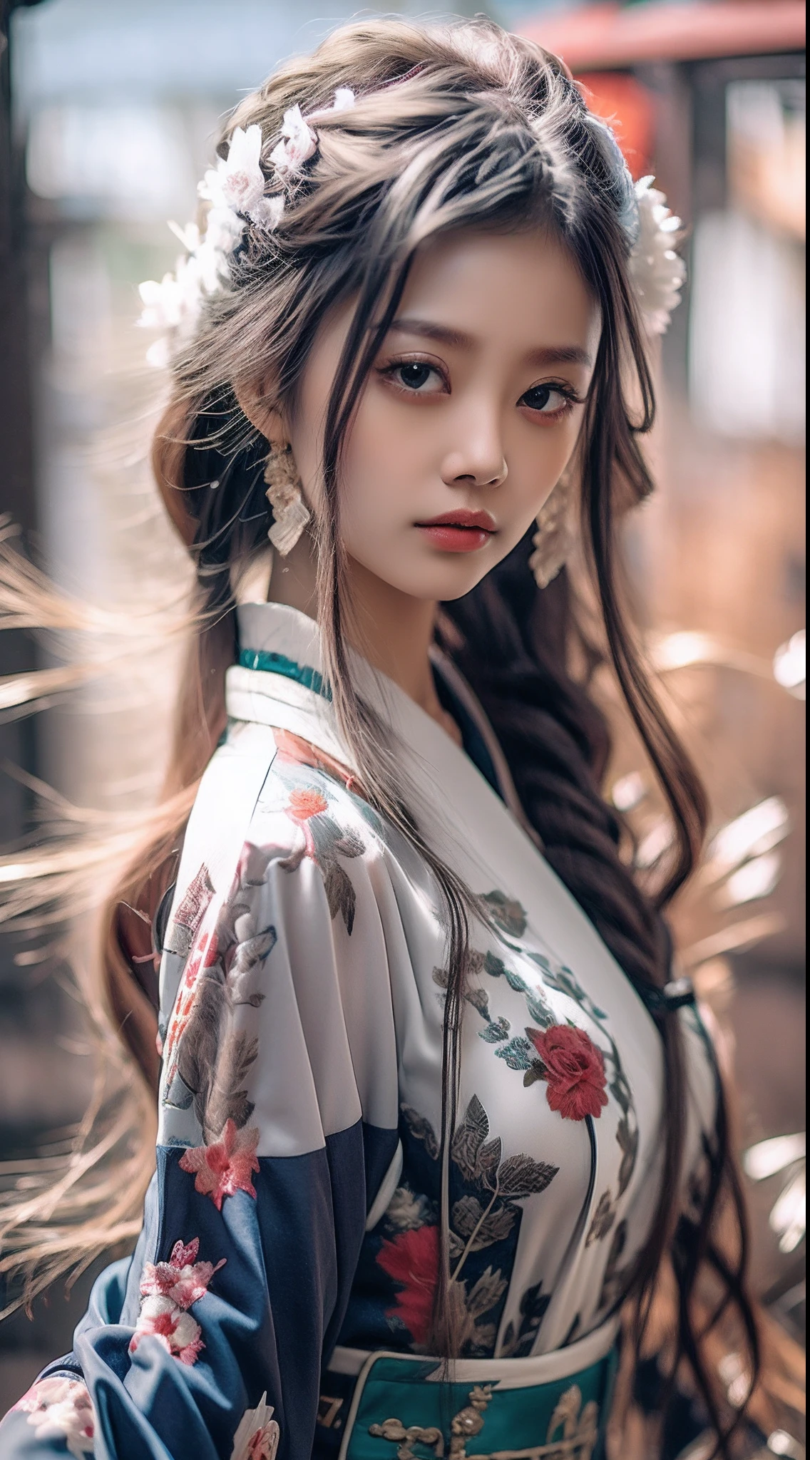 best quality, masterpiece, highres, wuxia 1girl, china dress, super Beautiful face, super beautiful eye, super beautiful hair