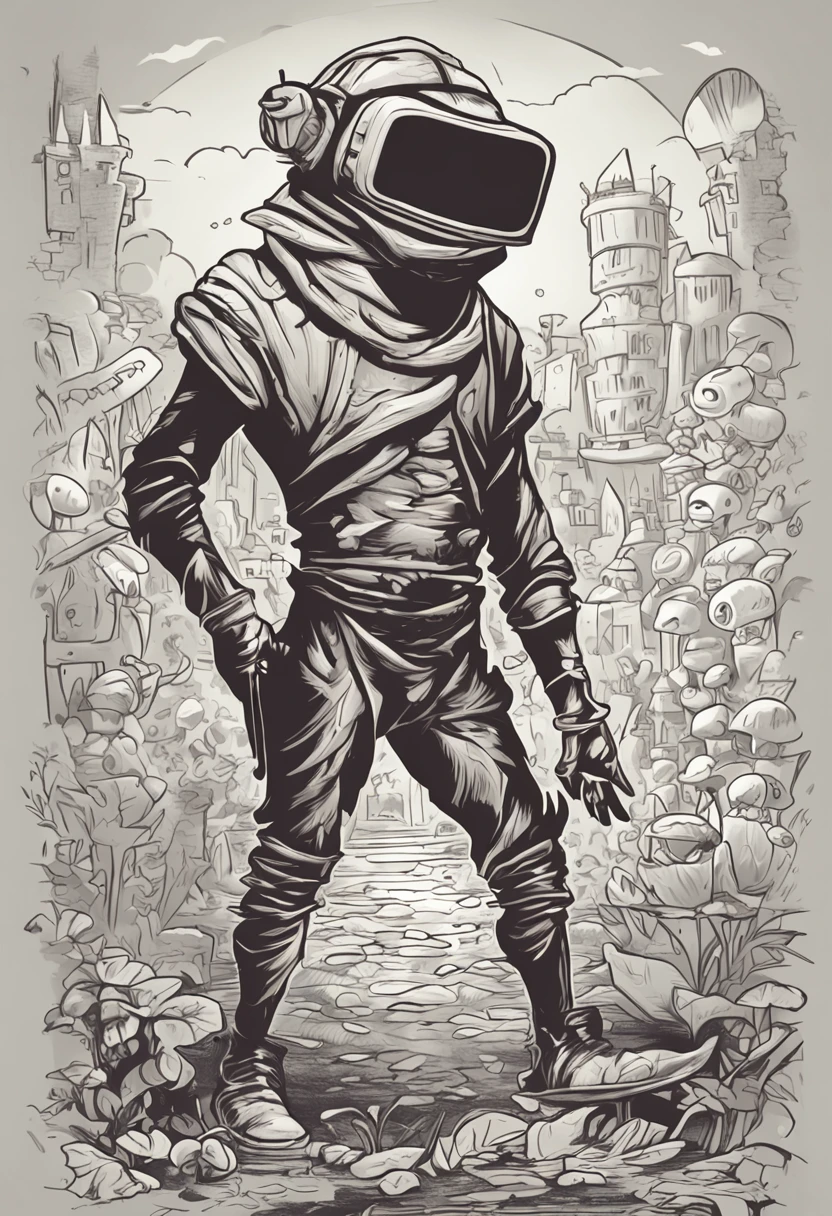 Rob Gonsalves/world of warcraft/cuphead art style, vector, graffiti, logo design, full body illustration of an Anthropomorphic drawing of a frog Man in silhouette::1.0 wearing a skull mask, wearing hip hop hammers and diamonds apparel, model pose, background fashion runway, minimalistic design, rtx, UHD, cell shading, 32k, ray tracing, well defined, cartoon, realistic, drawing, unreal engine 5, octane render, shaders, 3d