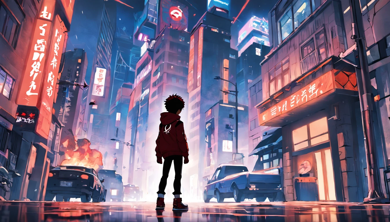 Miles Morales, barnet, (pequeno bonito:1.1), Standing, Olhando para o Viewer, incredibly fine illustrations, alta resolução, fundo branco, fundo simples,