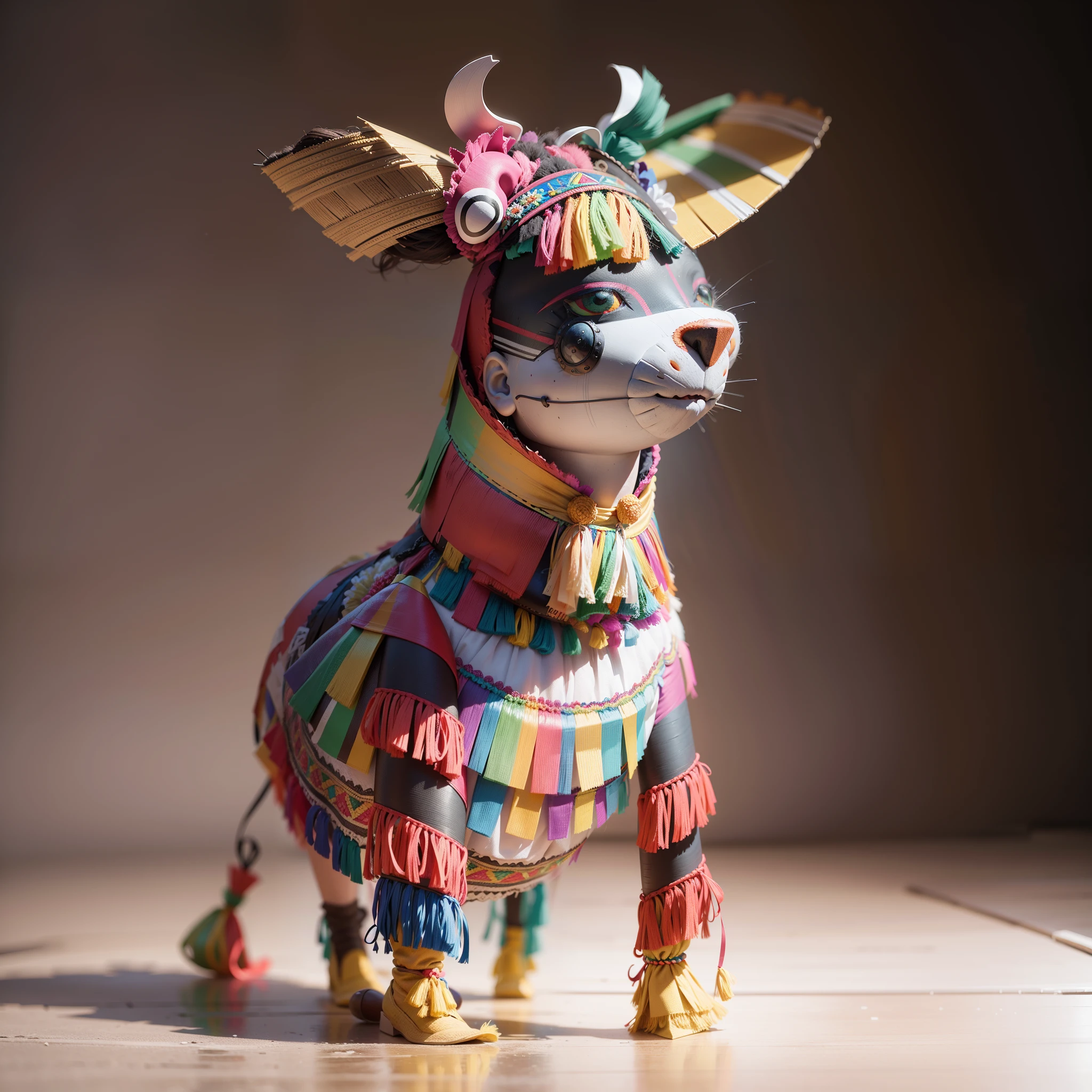 a traditional mexican piñata, multicolor, colorful, layered ultra detailed, hyper realistic details, beautiful, modern