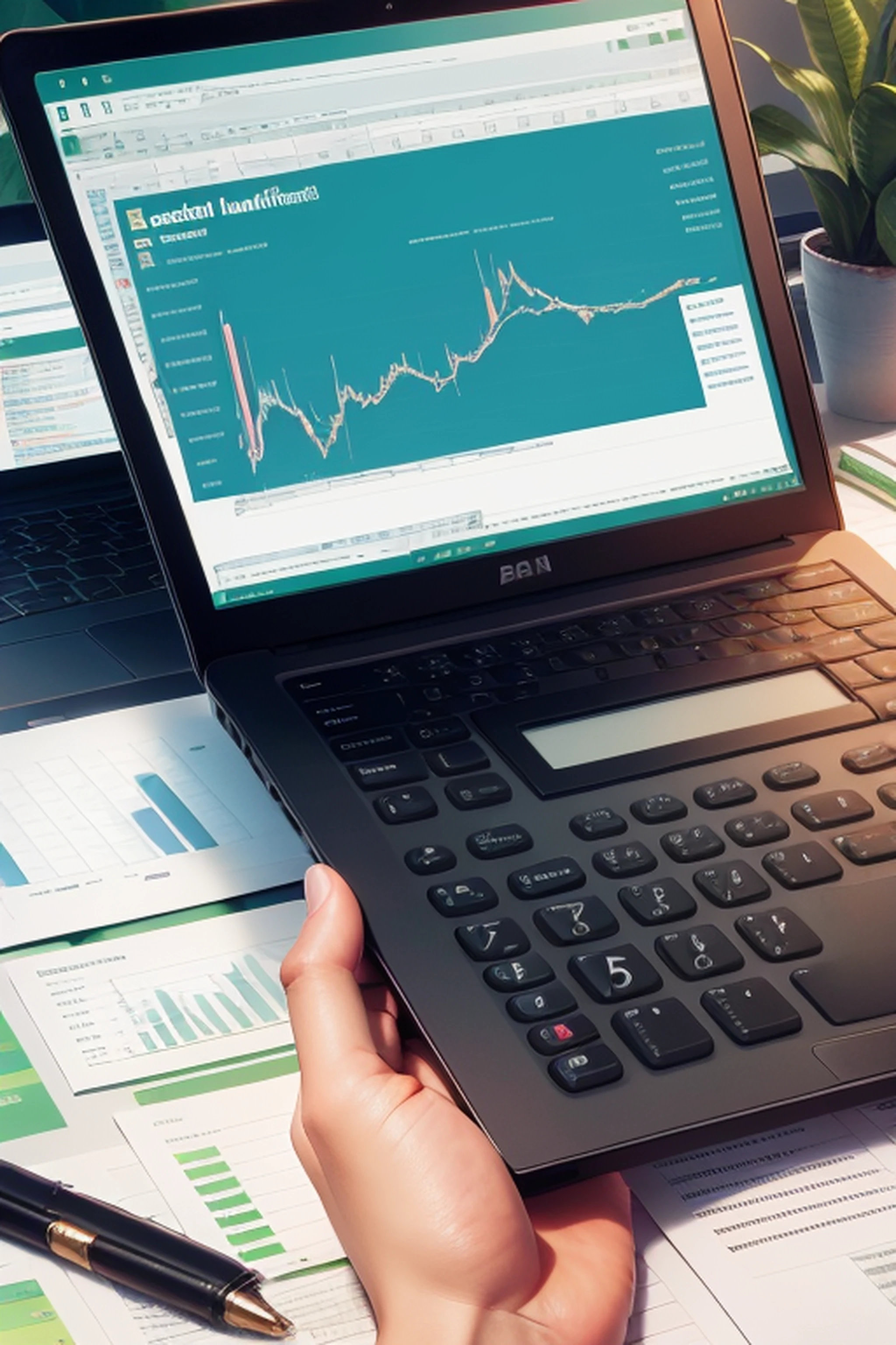 Create images that refer to Financial Mathematics and Excel for Finance 4k
