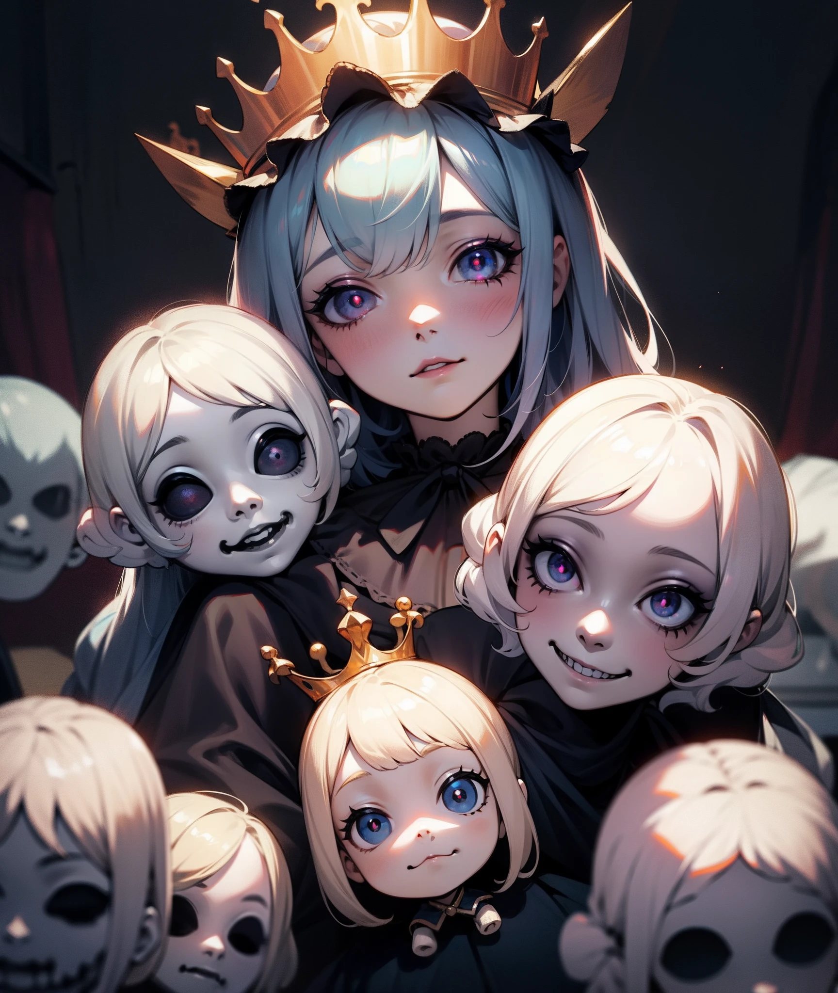 Crown of creepy doll heads