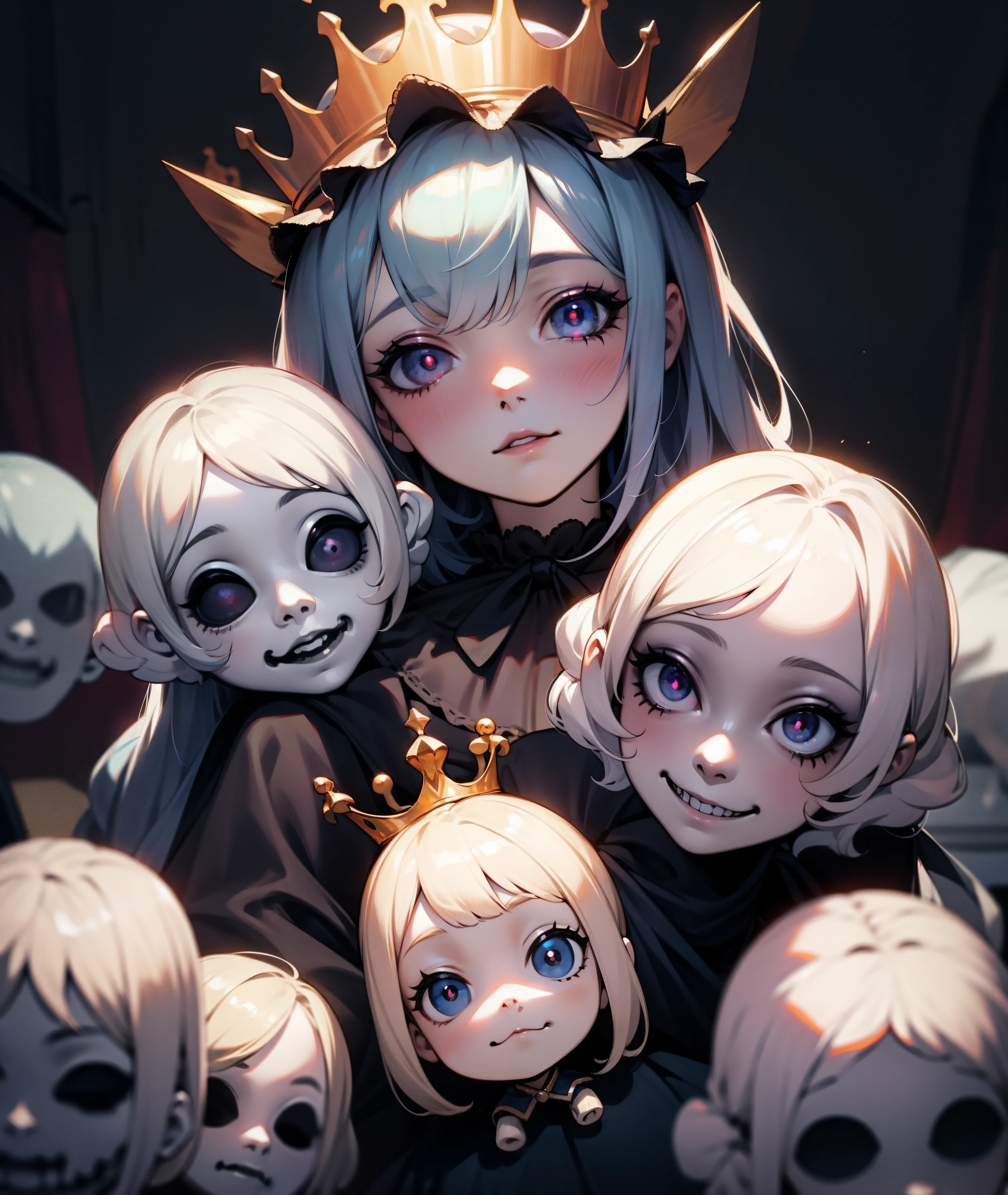 Crown of creepy doll heads