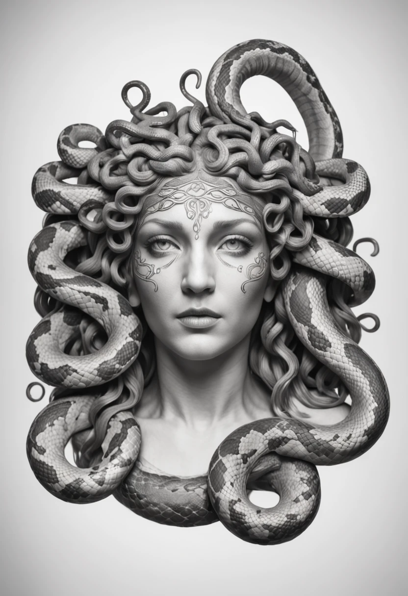 (((Very detailed face)))), ((Very detailed eyes and face)))), Beautiful detail eyes, Official art, Unified 8k wallpaper, Super detailed, beautiful and beautiful, beautiful, masterpiece, best quality, original, masterpiece, super fine photo, best quality, super high resolution, realistic realism, sunlight, full body portrait, amazing beauty, dynamic pose, delicate face, vibrant eyes, (from the front), Not safe for work, of a photorealistic a solitary Medusa, a Beautiful tall woman, snake skin, hair with small and thin snakes, completely bodyPainting snake, snakeskin, completely snake scale skin, black&grey skin,natural skin snake, skin face with scales snake, hair made up of many thin snakes, angry facial expression, detailed gorgeous face, scenery of a inside a cave, thin and little sneaks, background cave, natural body posture, professional photographer, captured with professional DSLR camera, trending on Artstation, 64k, ultra detailed, ultra accurate detailed, medium bokeh lighting, surrealism, detailed face, detailed complex busy background, messy, gorgeous, highly detailed skin, realistic skin details, visible pores, clear focus, volumetric fog, 8k uhd, DSLR, high quality, film grain, fair skin, photo realism, lomography, futuristic dystopian megalopolis, translucent