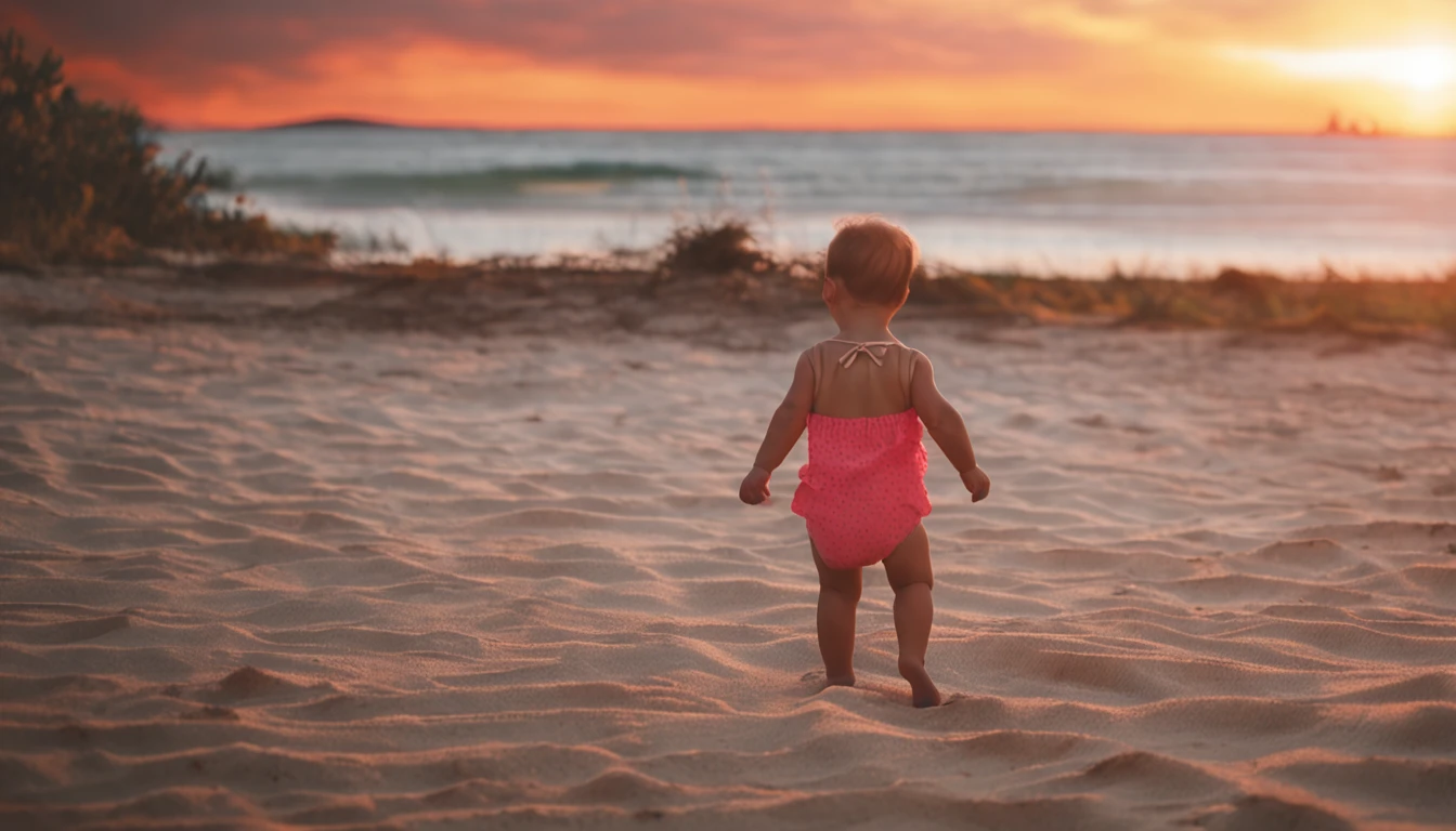 sunset, diaper, northshore pattern [1], girl dress