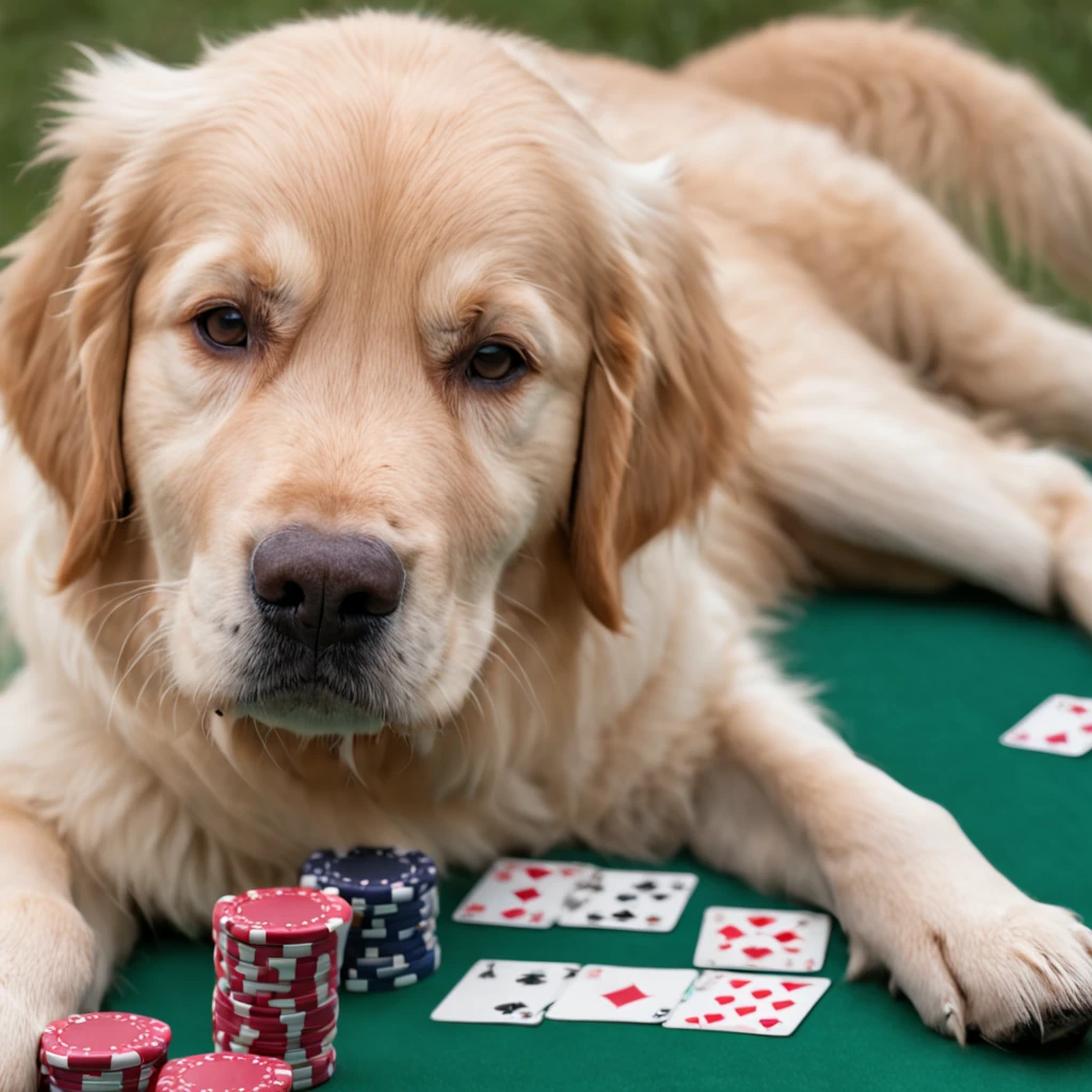Golden Retriever Jogo de Poker