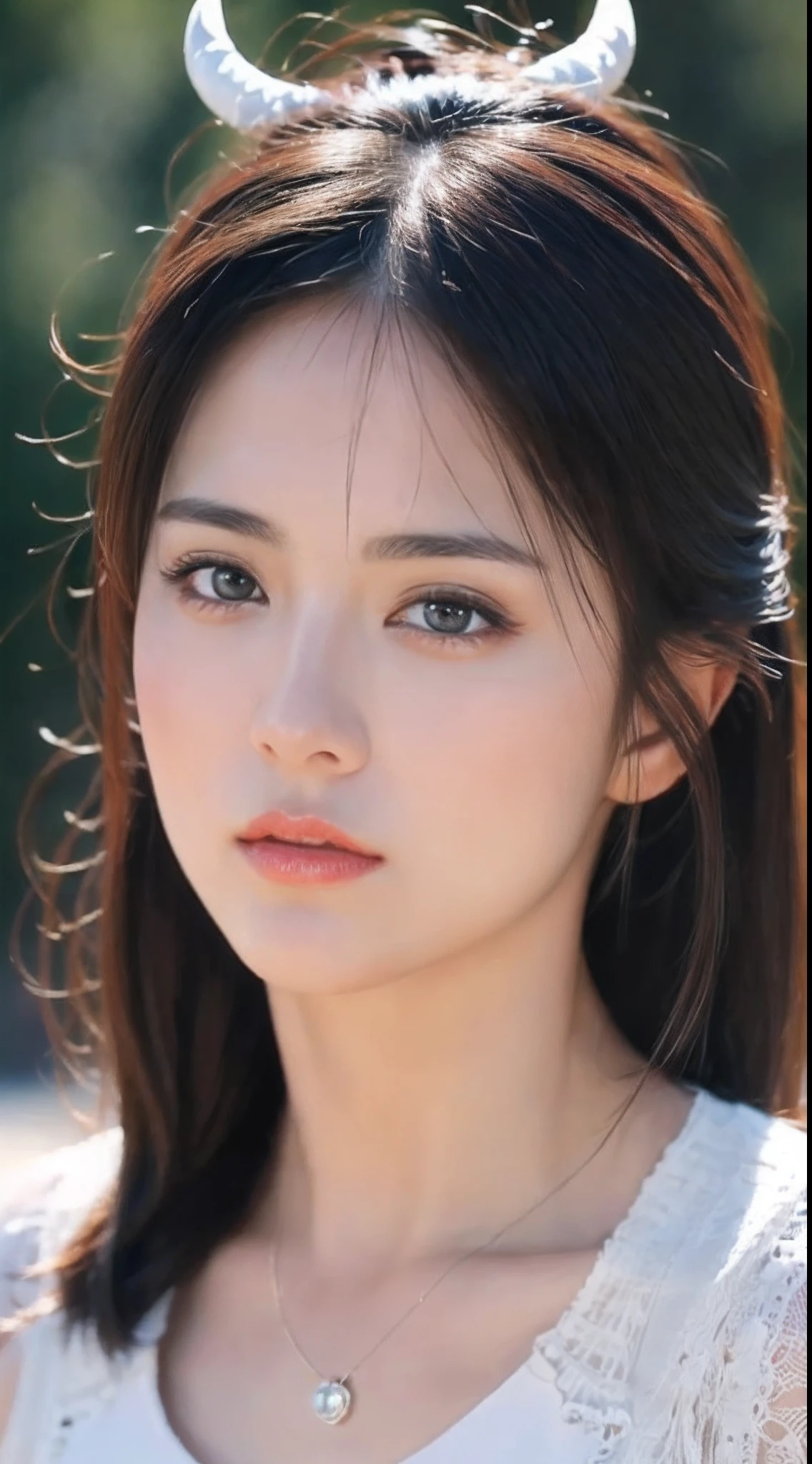 (8k, best quality, masterpiece:1.2),(realistic, photo-realistic:1.37),ultra-detailed,beautiful devil,upper body,face the front,looking at viewer,wearing black,
