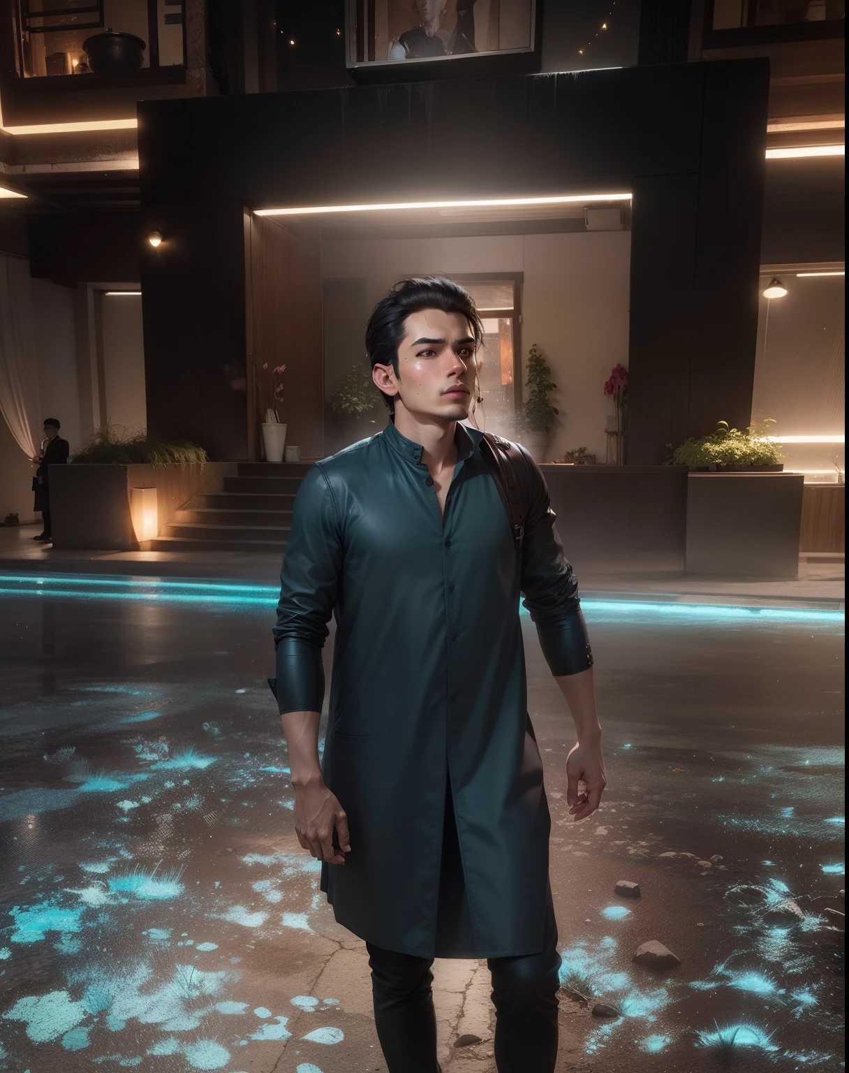 Change background, animated avatar, handsome boy