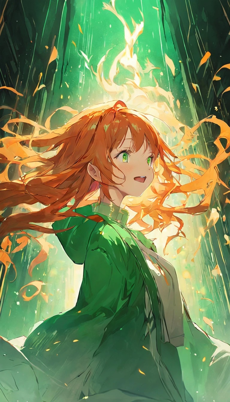 girl With flaming locks of auburn hair and with ivory skin and eyes of emerald green ,her smile is like a breath of spring