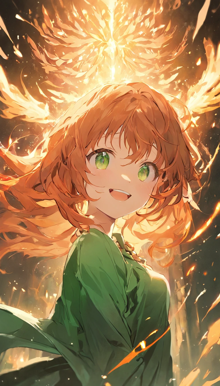 girl With flaming locks of auburn hair and with ivory skin and eyes of emerald green ,her smile is like a breath of spring