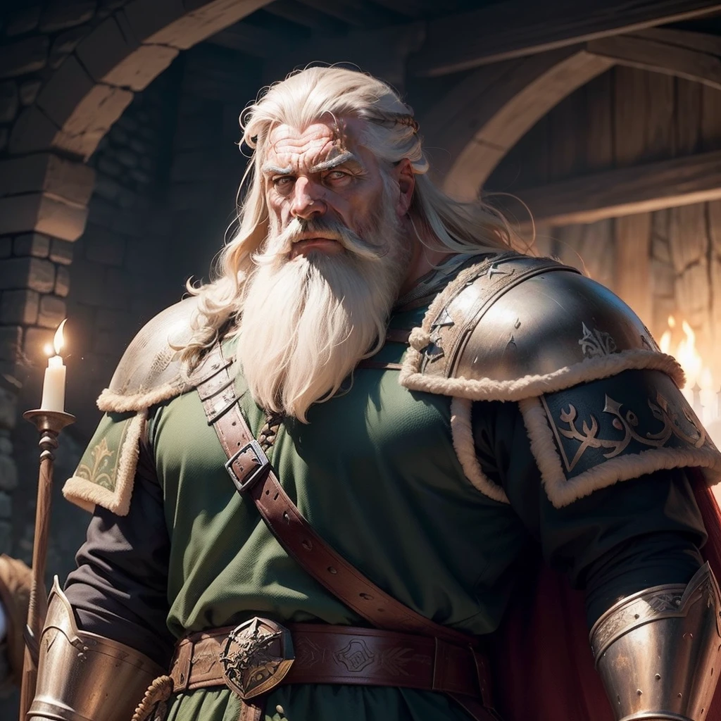 um guerreiro antigo medieval com um grande machado, Viking Elder