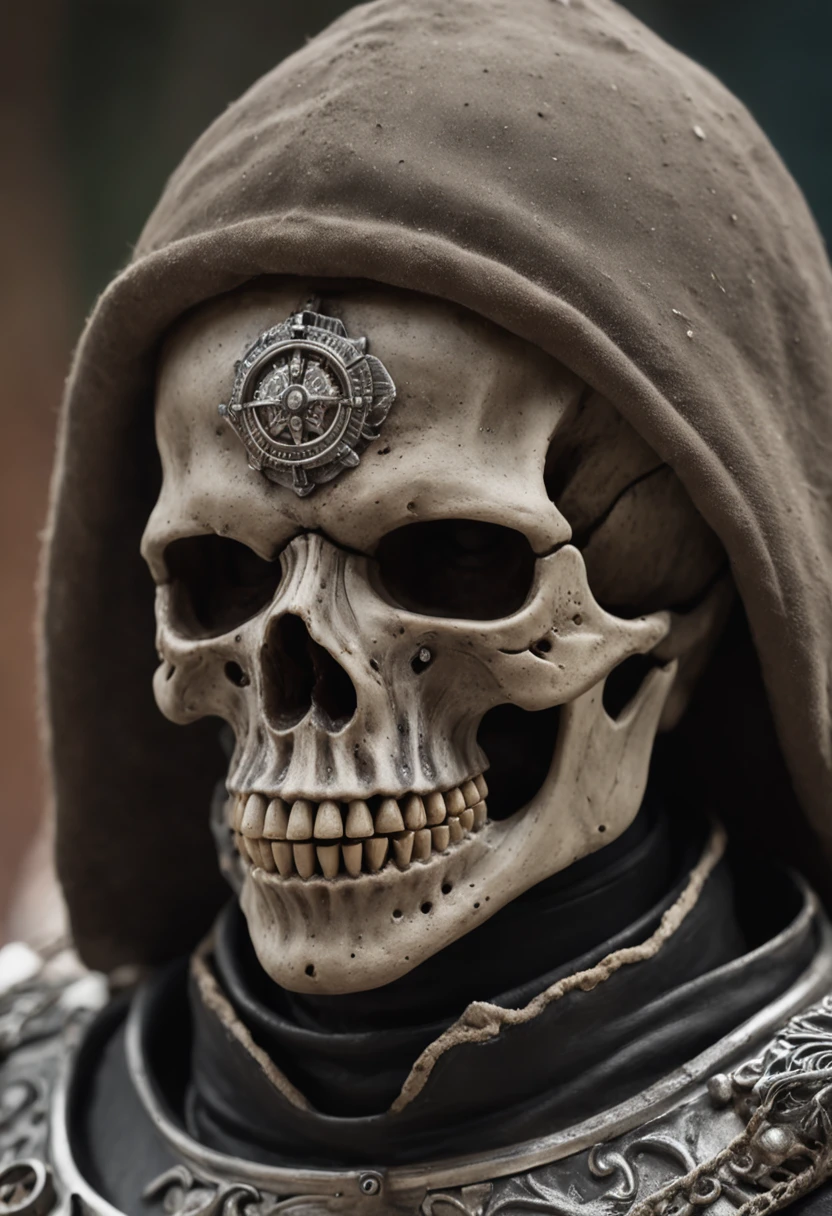 macro portrait of a knights templar, 100mm f/2.8 macro lens, skin pores, imperfections, pores, moustache, macro, extreme details, looking at viewer,