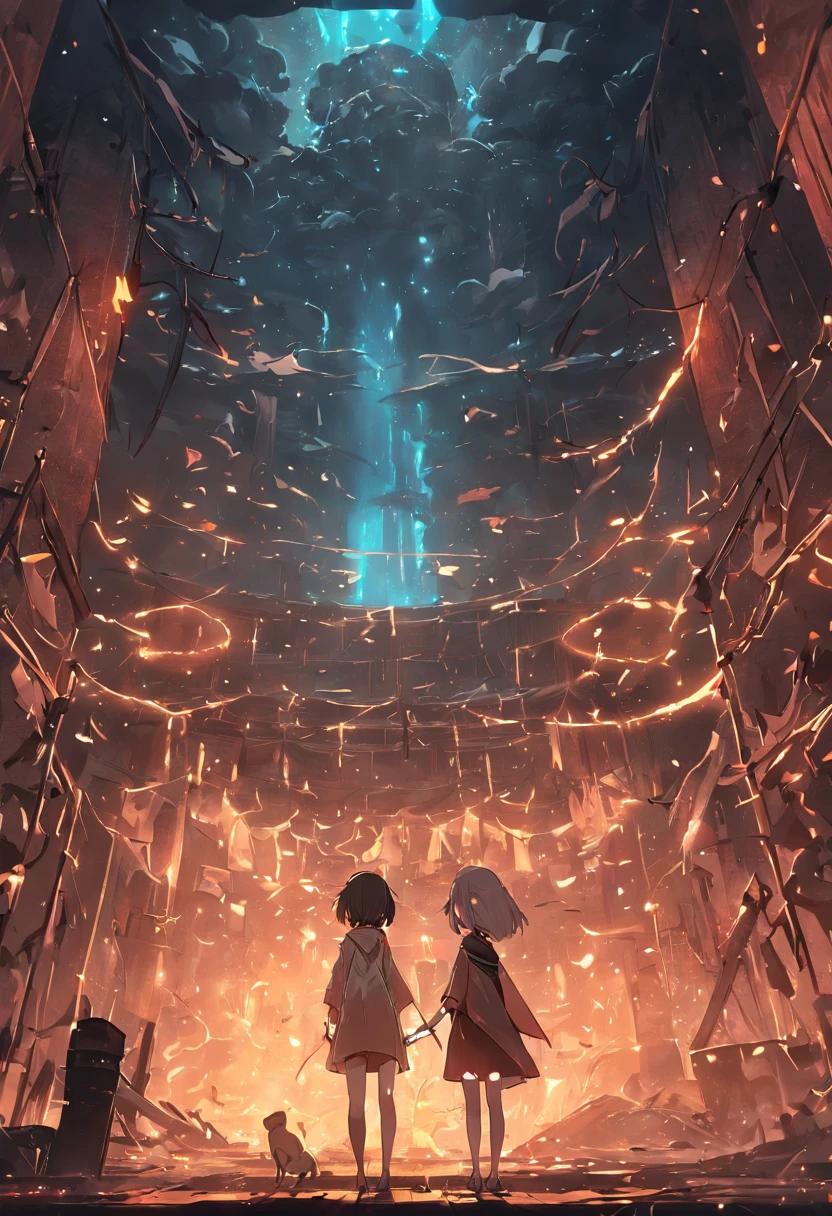 Casa, estilo 2D, Lighting from above, apocalyptic ambience.