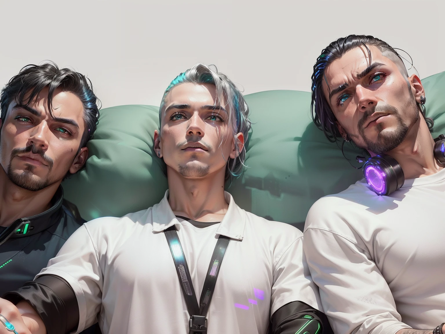 (master part, circunstanciado, Alto:1.4), Cyberpunk, cyberpunk 2077, fundo da cidade da noite Cyberpunk neon, Metallic cybernetic silver hand in foreground on frame, green-blue failure effect around the hand, brilho neon