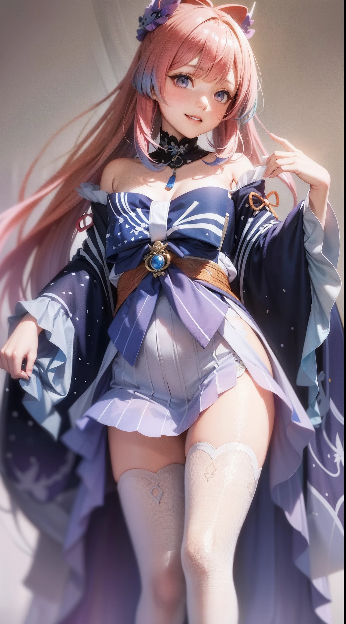(a closeup:1.4)、(RAW shooting:1.2)、(Photorealsitic:1.4)、(masterpiece:1.3)、(top-quality:1.4)、one girls、(Slender and beautiful girl)、kawaii、(middlebreast:1.2)、beauty breast、(cleavage of the breast)、(erectile nipple:1.2)、Spread legs、(FULL BODYSHOT)、From above、in 8K、(masutepiece:1.2)、(bow ribbon、knee high socks:1.3)、Look at viewers、blush、Kneeling、Facing up、ribbon bondage、(beautifull hands)、(beautiful thigh)、(Twin-tailed:1.2)、School uniform、Cute、(White Cat Ear Hair Accessories:1.2)、