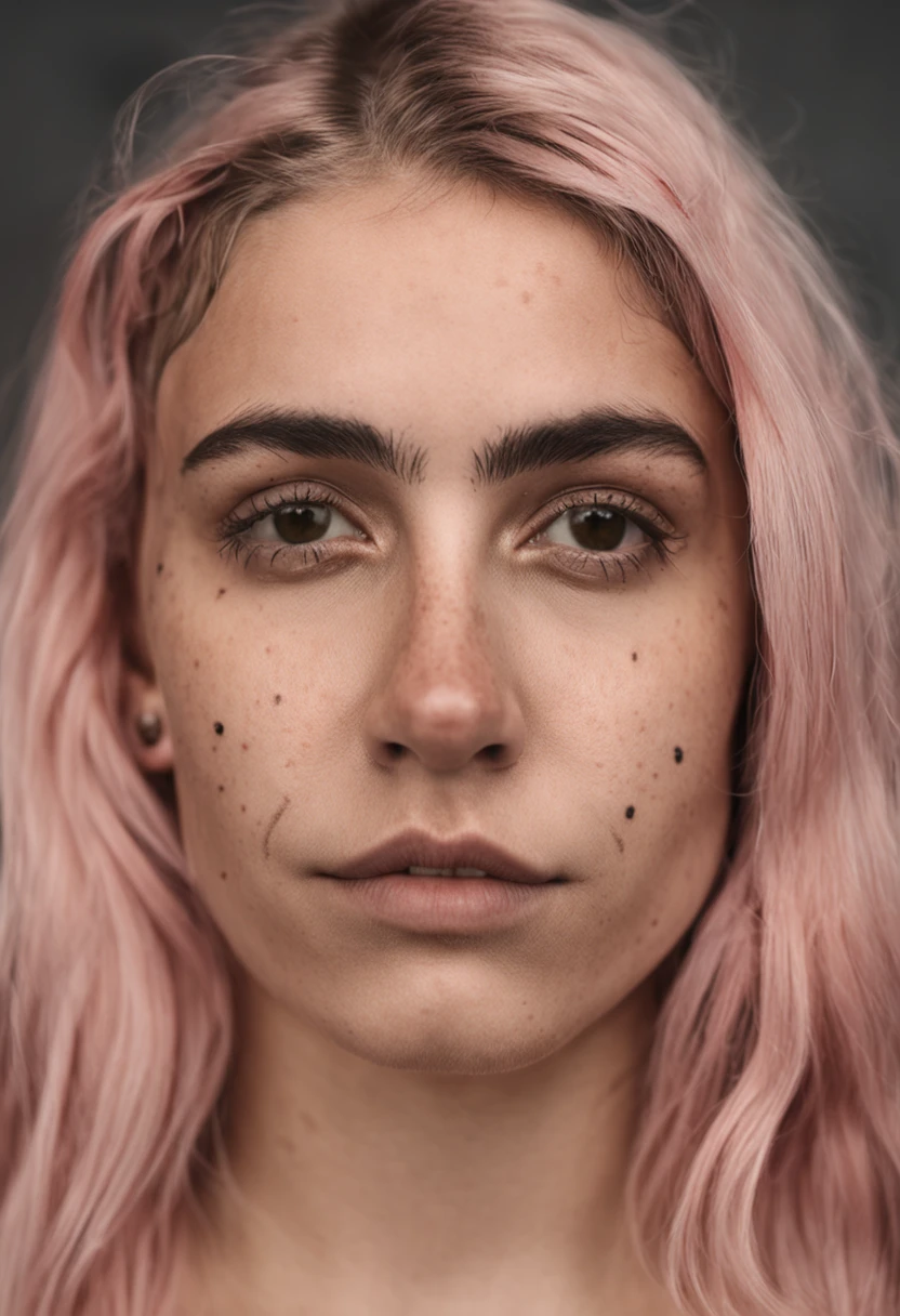Two photos of a 16-year-old woman with a tattoo on her face and a 16-year-old woman with glasses, tatuagens no rosto, tatuagens faciais, tatuagem no rosto, com tatuagem facial, tatuagens, handsome symmetrical faces, neck tattoos, com tatuagens de runa no rosto, rostos extremamente afiados, detailed and symmetric faces, alta simetria facial, body modification, symmetrical facial features