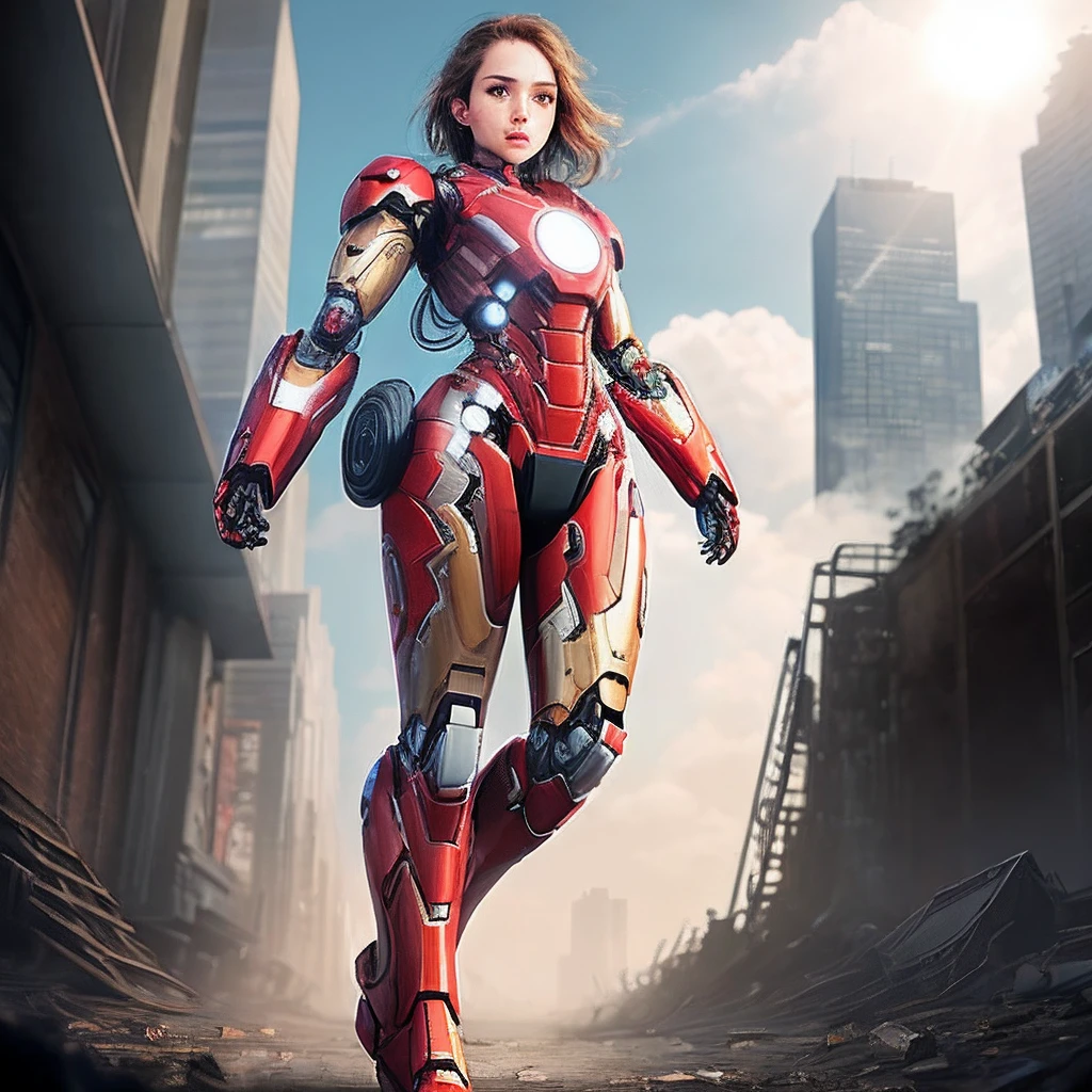(1girl:1.3), solo,__body-parts__, official art, unity 8k wallpaper, ultra detailed, beautiful and aesthetic, beautiful, masterpiece, best quality, RAW, masterpiece, super fine photo,, best quality, super high Resolution, photorealistic, sunlight, full body portrait, stunningly beautiful,, dynamic pose, delicate face, vibrant eyes, (side view), she is wearing a futuristic Iron Man mech, red and gold, Highly detailed abandoned warehouse background, detailed face, detailed complex busy background, messy, gorgeous, milky, high detailed skin, realistic skin details, visible pores, sharp focus, volumetric fog, 8k uhd, dslr camera, High quality, film grain, fair skin, photorealism, lomography, sprawling metropolis in a futuristic dystopia, view from below, translucent