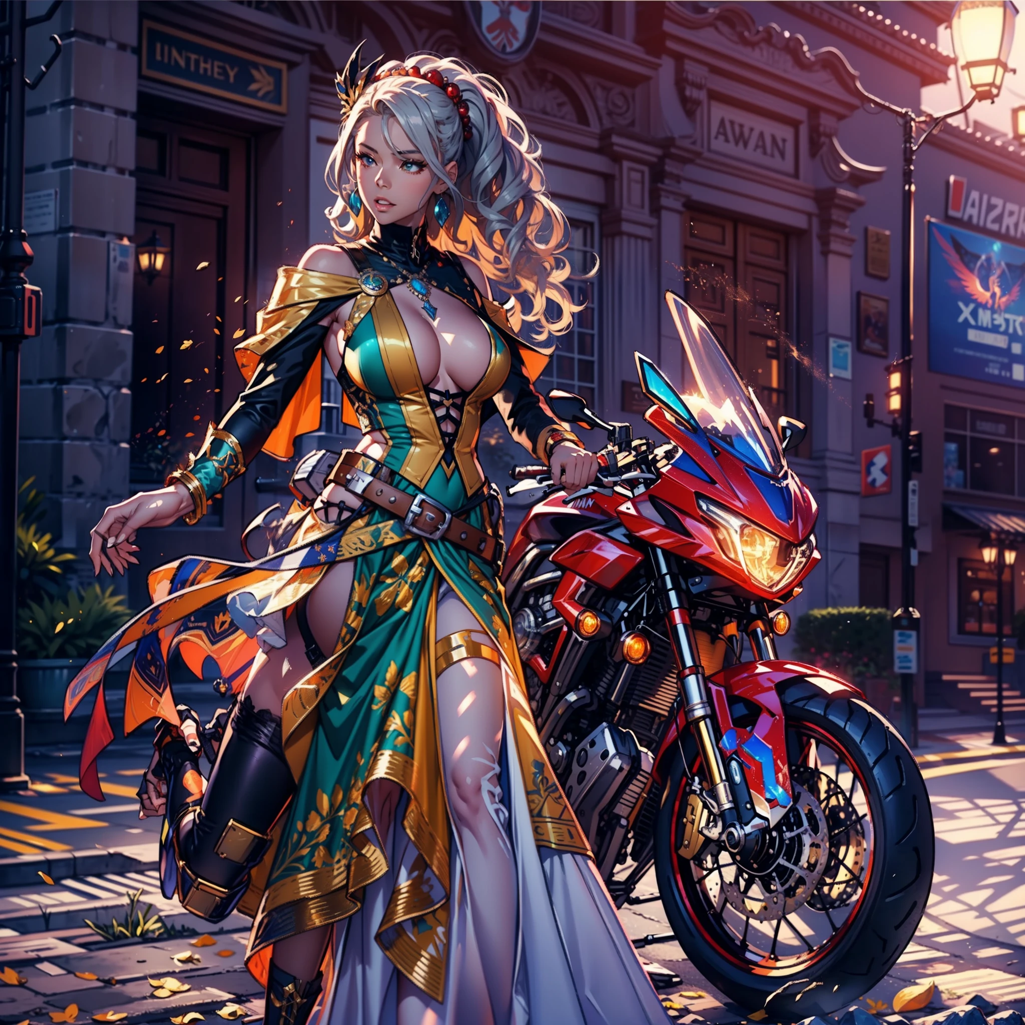 Masterpiece epic sunLight girl Heroe Marvel "Storm" outfits Beholder ultra realist saturate meticulously intricate ultra pro-photorealistic optimal ultra high_quality accurate ultra high_detail ultra_highresolution color-coded shading max perfection reflex graduated reflection extreme improved Octane_rendered opengl-shaders glsl-shader UHD XT3 64K 32K 16K 8K DSLR HDR unrealengine5 romm rgb pbr Analogic ultra_Sharpness focus fxaa cgi vfx sfx fkaa txaa rtx ssao post-processing post-production cell-shading tone-mapping volumetric lightning contrast Shadow 3dcg darkness night outdoor Moon global luminescence Fire-follet Goddess dazzling moto mounted bike motocycle hearth "Riders" ride Ark "Heavy Metal" Diplomatic Queen sundrop glamour female Cosplay "Ororo Munroe" Baroque hairstyle black african dreadlock curly ecstatic agate symmetrical athletic fullbody blackess skin tanmed epic gorgeous clean cheekbones effects rougeoiment embarrassed lazuli ultra beautiful yeux dark brown pupils black irises turquoise sapphires open mouth teeth obvious smile (tougue fall droplet water drop of water) cape levitating jacket floating Bridaldress Dickey Collar Charm Elastic Lace Turtleneck Sleeve Blouse Pullover Lining clavicles shoulders:Open papillotes white leather breasts fine sideboob satin safran orange yellow skirt soies assorties lace corsait gothic zip tin livid red thick amples spinelles nombril revealing diamond heart chastity_belt silver adorned padlock Gold lock pubis scarlet pubis-hairy obvious indigo garter snap thighs legs boots gothic ruby invoke CGSCOSITY onyx jukebox (EOS R6 135mm 1/1250s f/2.8 ISO400) opal inox rune armor chrome gold heavyflat band fathom richly decorated glyphs ornate lava micro navy plasma Tourmaline silver earth engravings lava incandescent flash depthfield street population Urban background floraison Monarch equirectangular 360 deep path kindergarden chef-d' monster butterfly tattoo Bruce_Weber girl naked sex nsfw multi various etc.