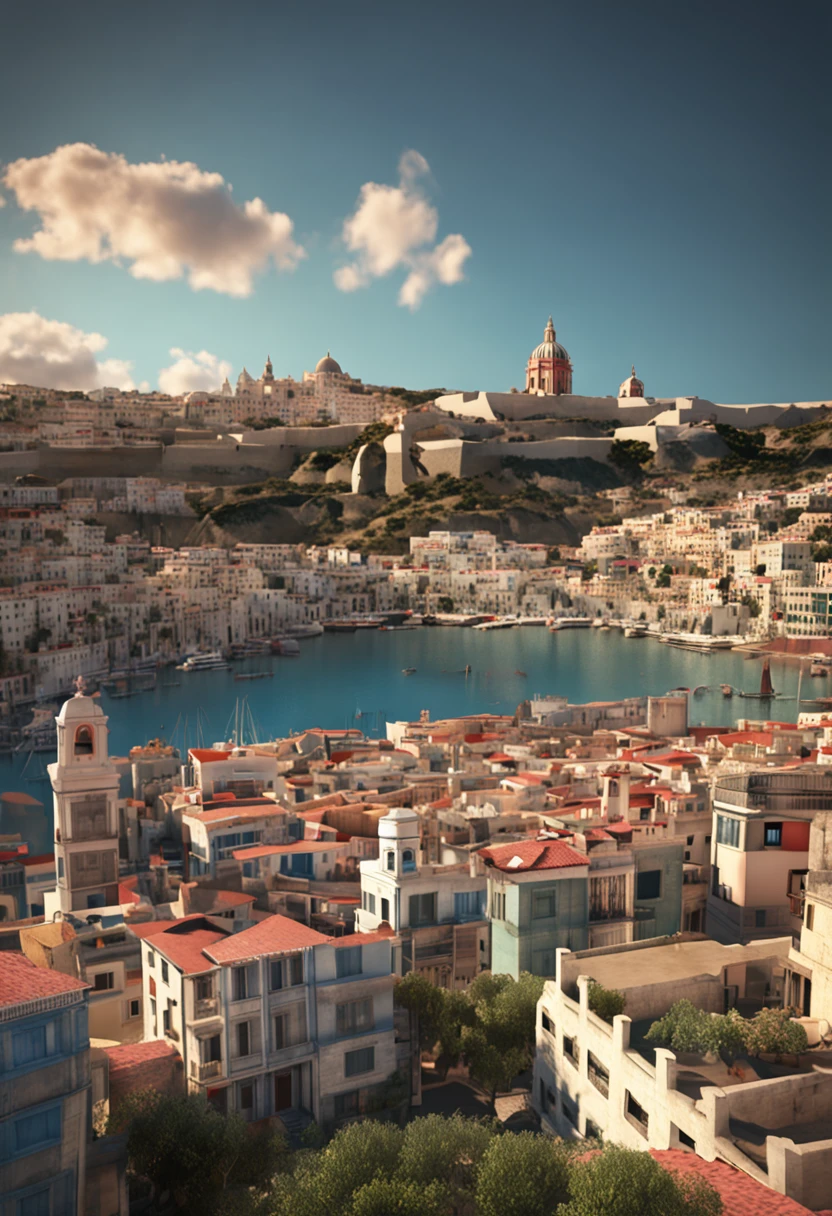 uma cruz de malta em 3d, bem realista