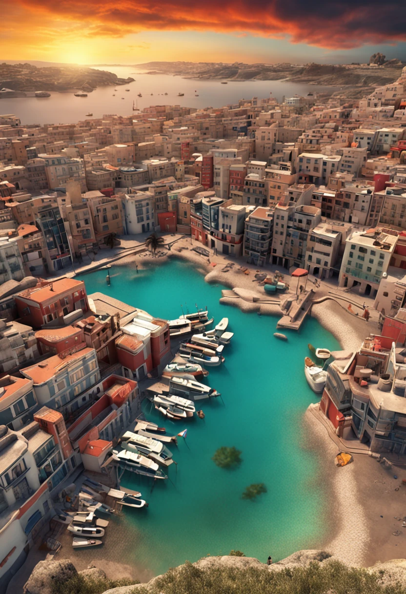 uma cruz de malta em 3d, bem realista