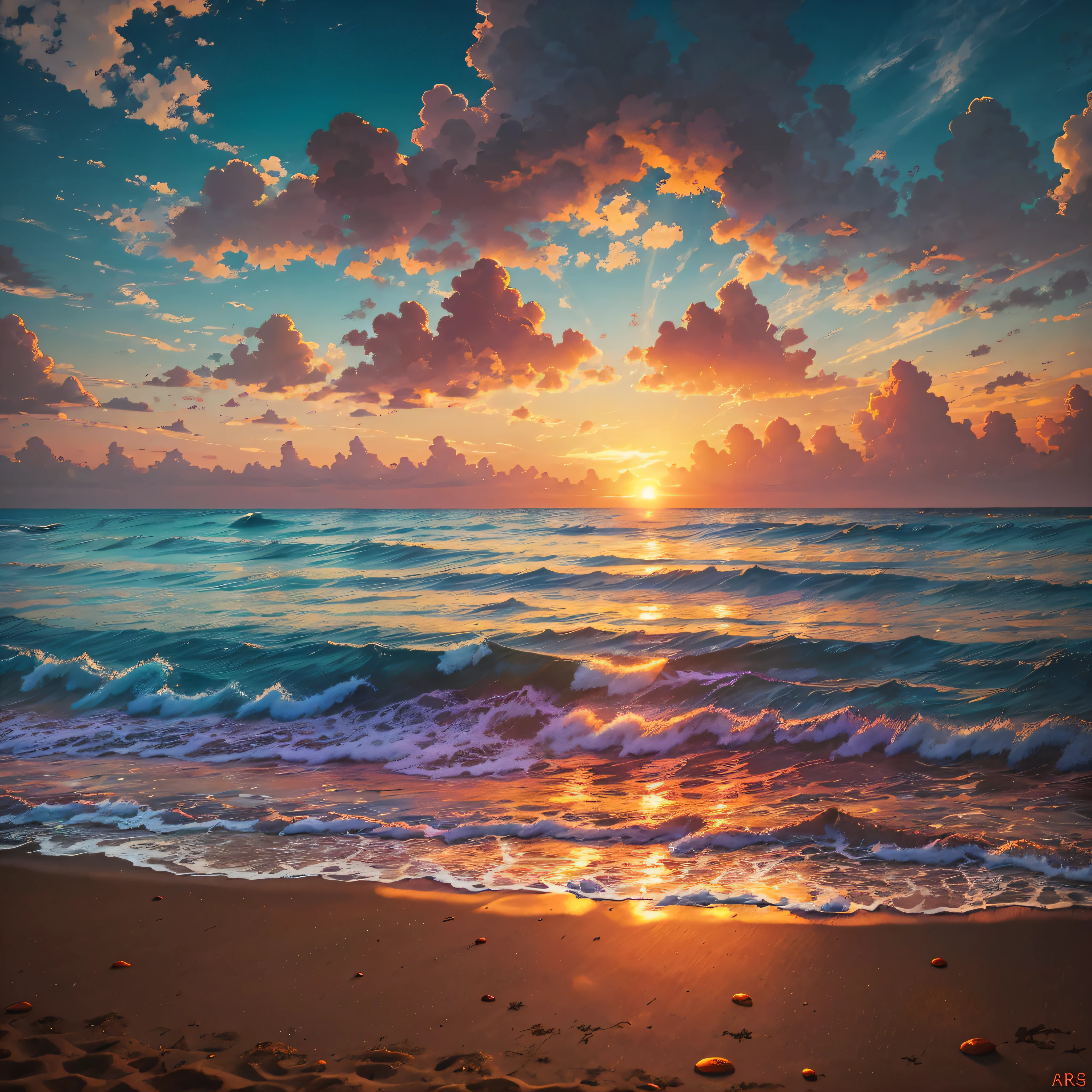 📷 Capture a breathtaking scene of a sunset at the beach. Content: The sun is setting, casting a warm, golden light across the sky and reflecting off the calm ocean waves. The beach is serene and empty, adding a sense of tranquility to the scene. Style: Realistic with a touch of romanticism, reminiscent of a painting by J.M.W. Turner. Lighting: The natural light of the setting sun provides a soft, warm illumination. Colors: Rich, warm hues of orange, red, and gold dominate the scene, contrasted by the cool blues and purples of the ocean and sky. Composition: Use a wide-angle lens to capture the vastness of the scene, placing the setting sun at the rule of thirds intersection point for a balanced composition. --ar 16:9 --v 5.1 --style raw --q 2 --s 750

📷 Immortalize the moment of a sunset sinking into the horizon at a beach. Content: The sun is at the brink of the horizon, its last rays painting the sky and the sea with a myriad of warm colors. The beach is deserted, creating a peaceful and serene atmosphere. Style: Hyper-realistic, with a level of detail that makes the viewer feel as if they are standing on the beach themselves. Lighting: The fading sunlight provides a soft, diffused lighting, casting long shadows and highlighting the textures in the sand and the waves. Colors: A palette of fiery reds, oranges, and purples contrasted with the deep blues and greens of the ocean and the beach. Composition: Use a 50mm lens for a natural perspective, with the setting sun positioned centrally to draw the viewer's eye. --ar 16:9 --v 5.1 --style raw --q 2 --s 750 --auto --s2