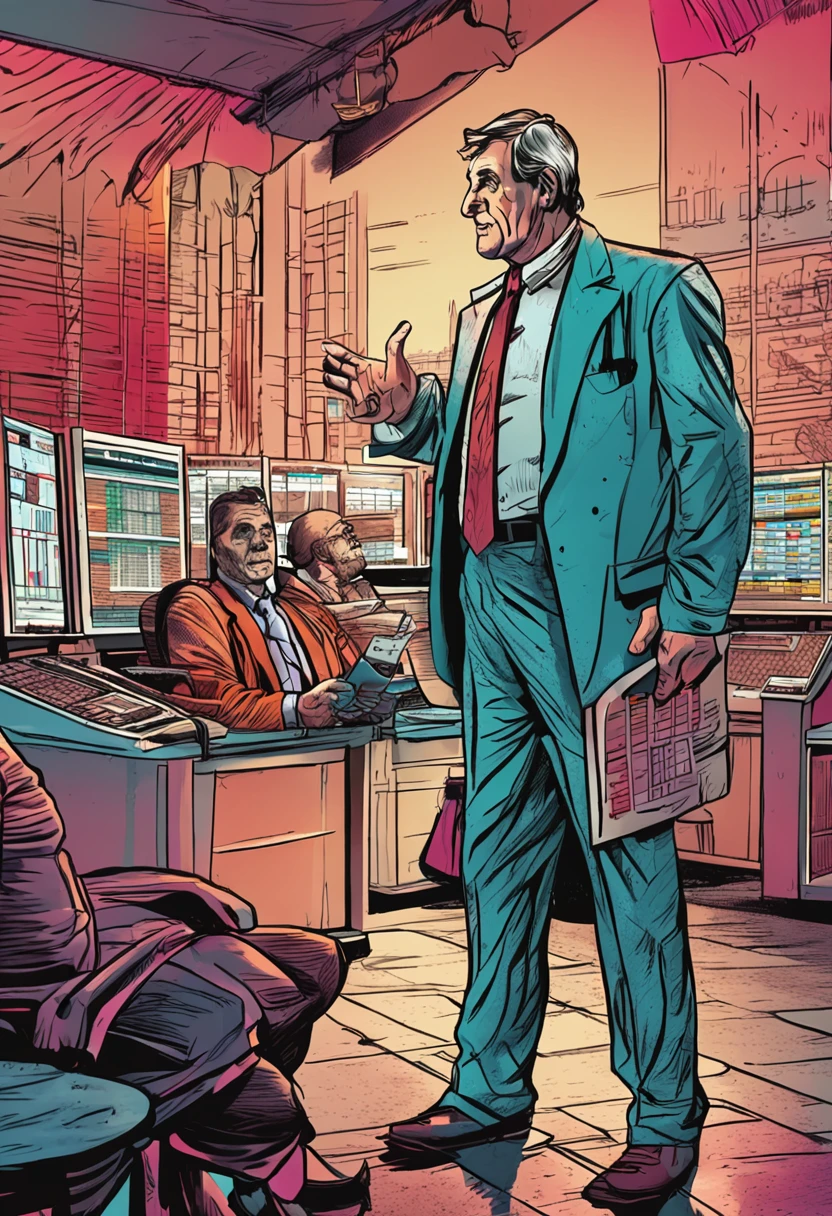 trader, money, market financial, man, chart