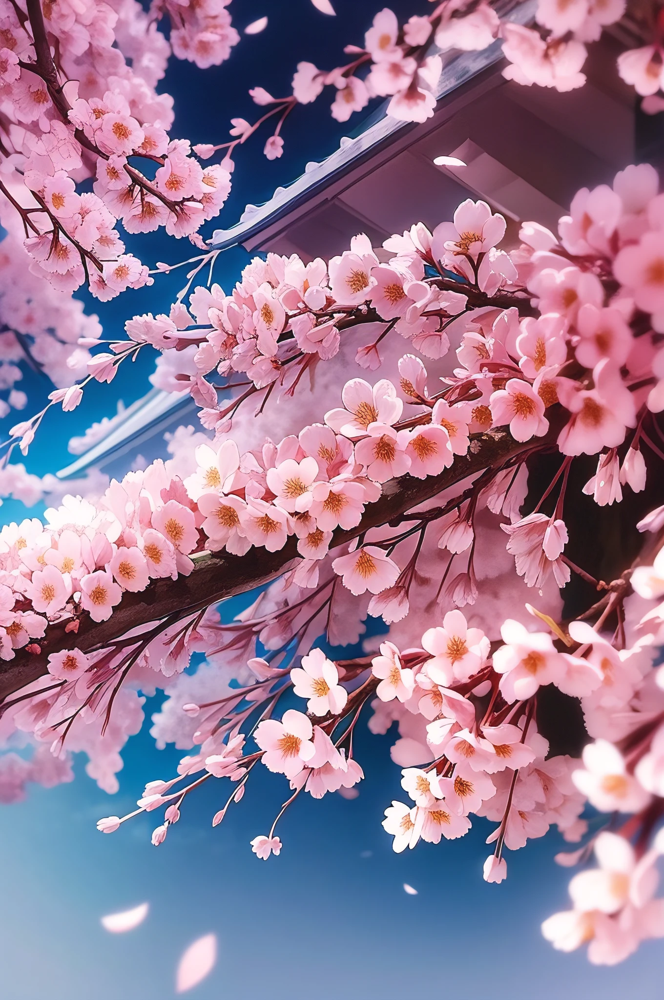 Close-up of cherry blossoms、There are close-ups of flowers and tree branches, sakura trees in the background,the background is blurred, Lots of cherry blossoms, cherry blossoms in the wind, cherryblossom, cherryblossom, cherry blossom, sakura trees in the background, blossom sakura, sakura season, White cherry blossom, cherrybrossam, sakura bloomimg, blossoming、no humans