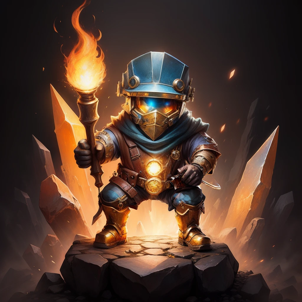 miner made of gems