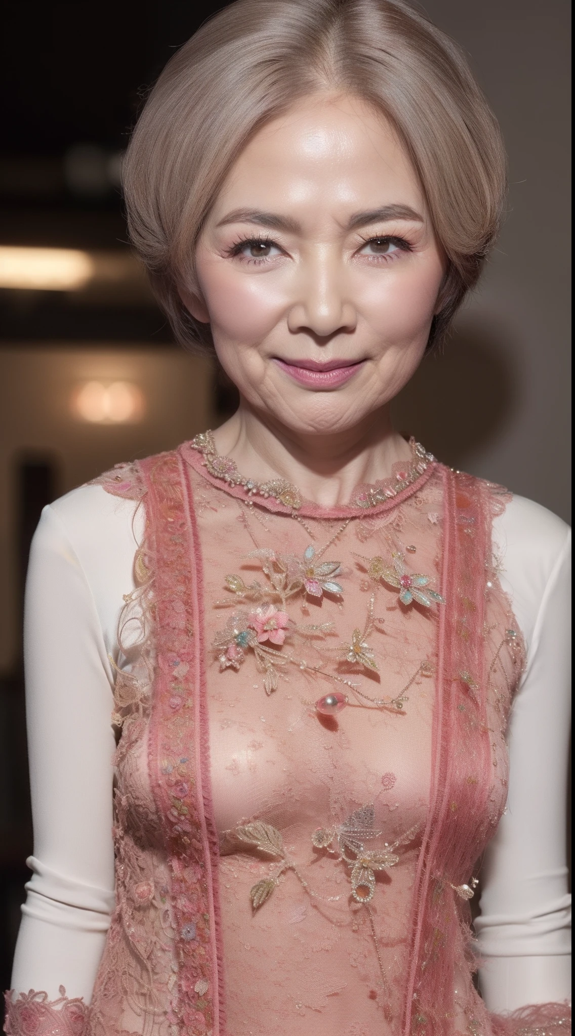 portlate, Mature Gravure, Flashy makeup, (((Sharpen))), sexly, {{{masutepiece}}}, {{{Best Quality}}}, {{Ultra-detailed}}, {{extremely delicate and beautiful}},The is visible, Extremely detailed, ((Natural complexion)), (((Staring at this))), 99 years old,