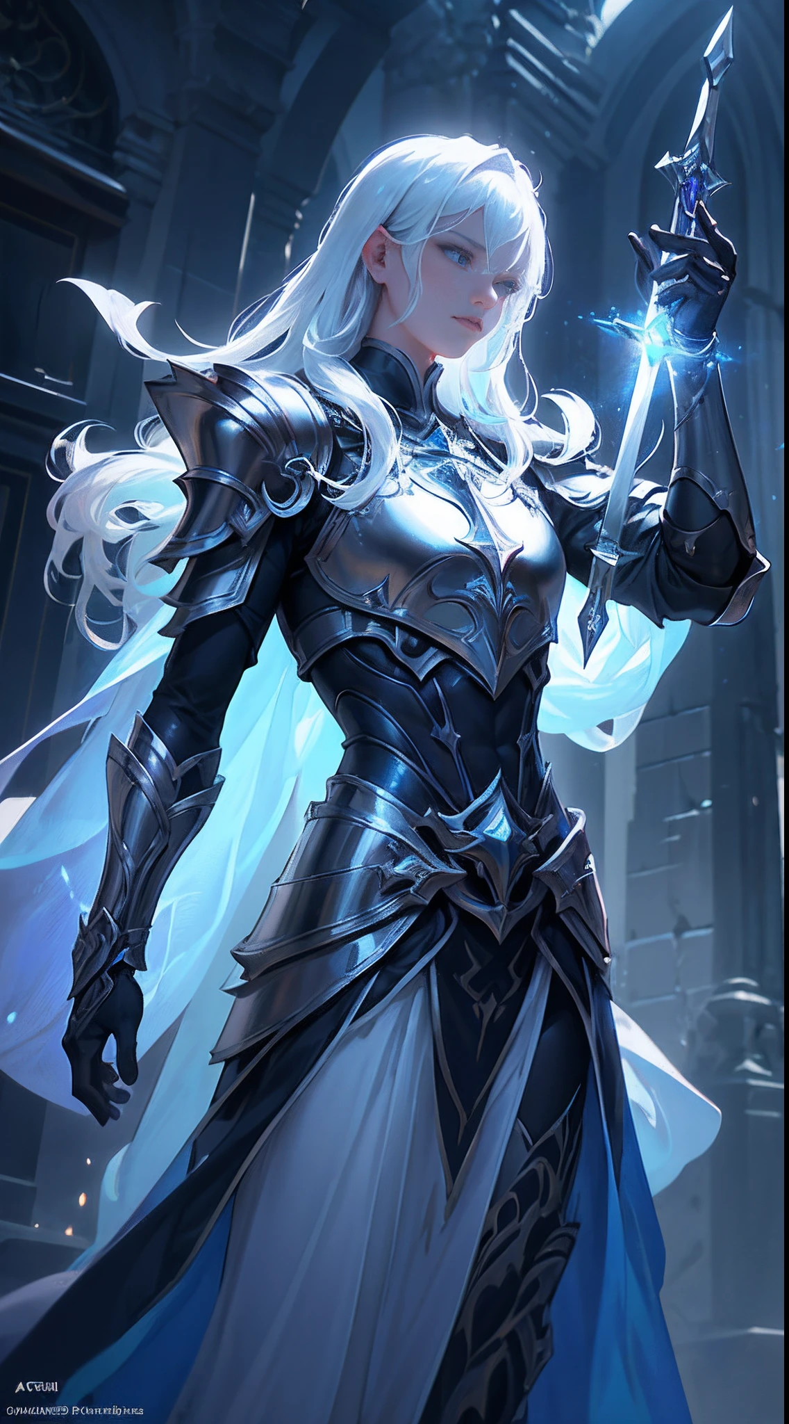 "An awesome paladin wields a sword full of light, Exudes powerful light magic. The setting is set in a dark and mysterious cityscape, Illuminated by the light of the Paladin's Sword. The composition is professionally crafted, Amazing attention to detail and cinematic lighting. The overall aesthetic is reminiscent of Fujifilm photography, Capture the beauty and depth of the scene."