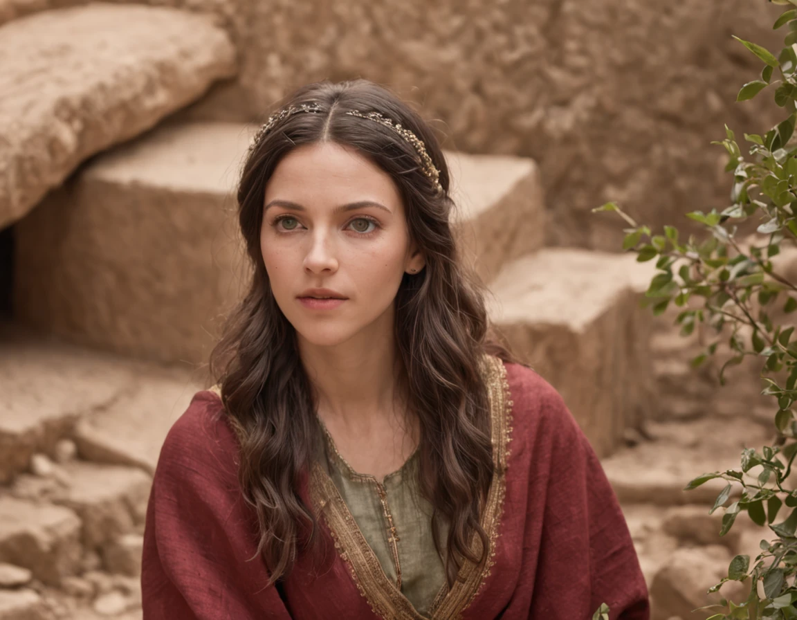 (melhor qualidade: 1.4), (Ultra Highres: 1.2), (fotorrealista: 1.4), (8k, Foto RAW: 1.2).The description of the Samaritan woman's physical appearance is not detailed in the biblical narrative, But her Samaritan background suggests she probably had similar traits to other people in the region. No historical-cultural context, The story of the Samaritan woman is set during a period of ethnic and religious tensions between Samaritans and Jews. His encounter with Jesus at Jacob's well highlights the message of spiritual equality and the importance of faith over cultural differences.