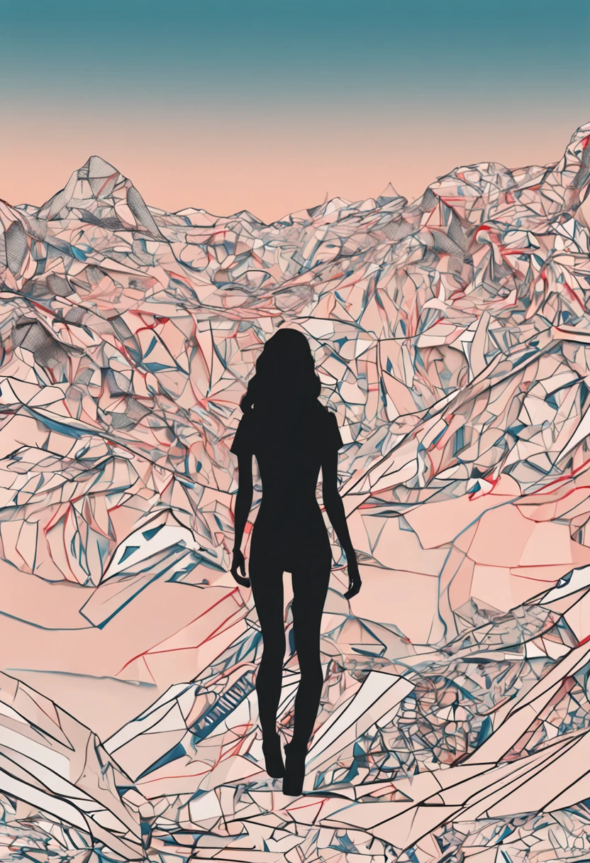 uma mulher vestindo uma camiseta preta de alta qualidade para um design de maquete, posicionada contra um fundo azul, maquete de moda, estilo de vida, Stylish studio background, altamente realista
