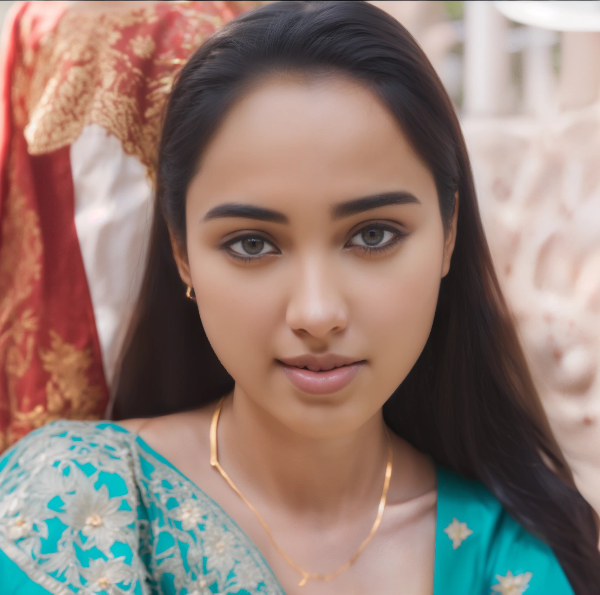 Best quality, masterpiece, ultra high res, (photorealistic:1.4), raw photo, 1girl, offshoulder, in the dark, deep shadow, an Indian female model, pale glowing skin, hd images with sony Dslr, full hd, sexy figure, dark red lips