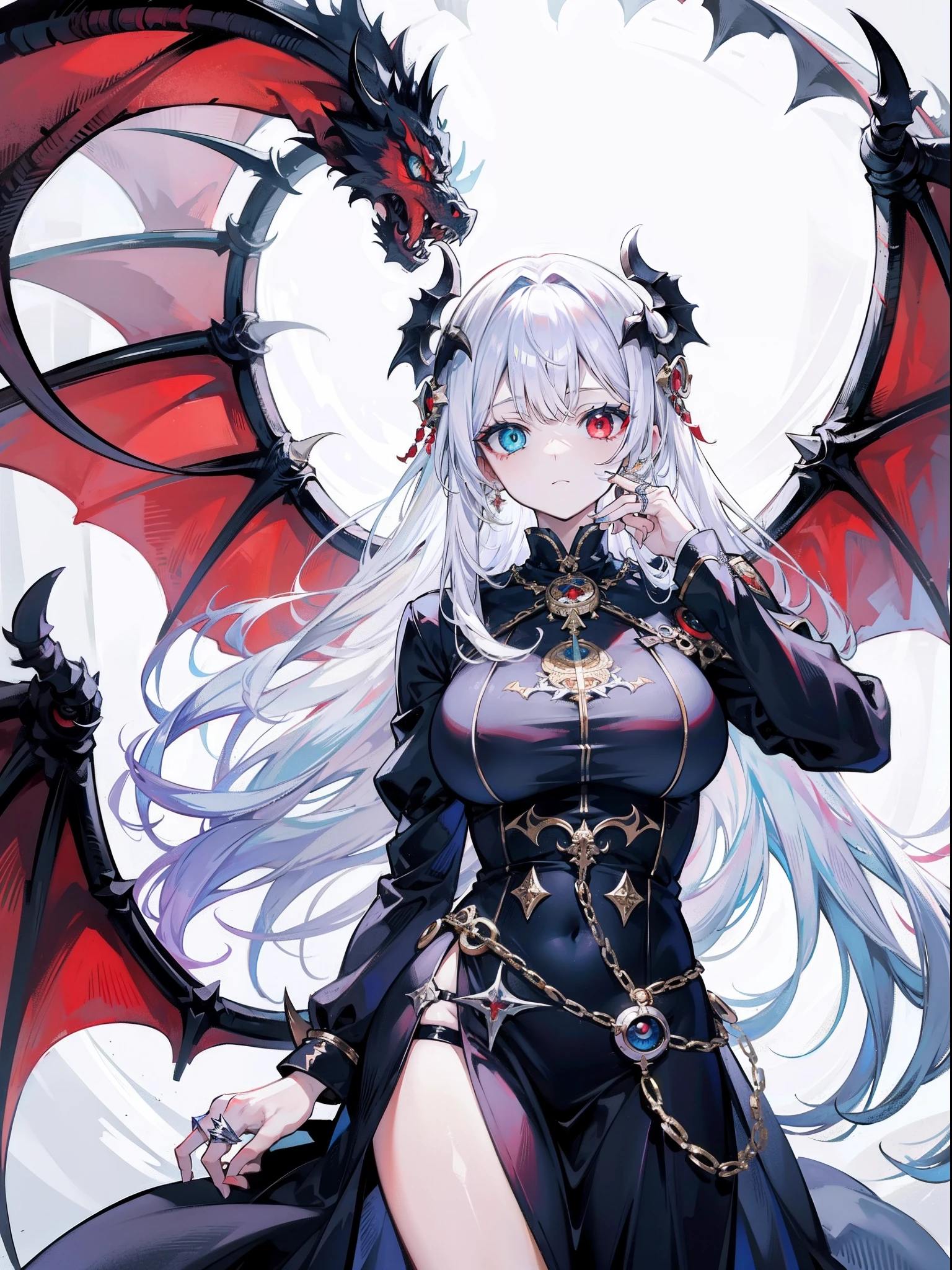 Monster angels that look sacred,His eyes are waiting for heterochromia,His whole body consists of a huge one-eyed eye,and a metal ring around one eye,The ring is crawling with the eyeball,The dragon has many wings on the white holy angel